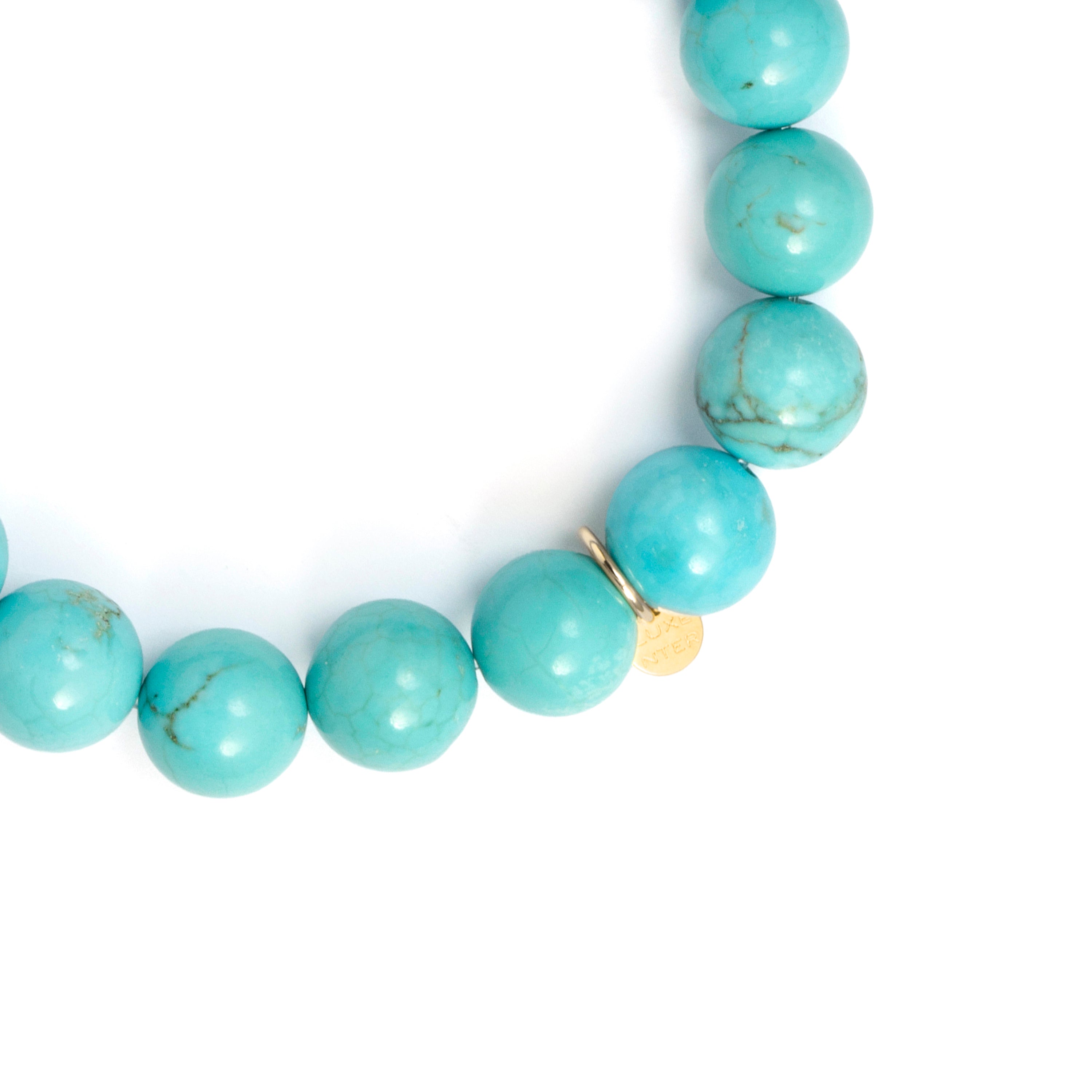 Turquoise bracelet in 18k yellow gold finish - Mistan