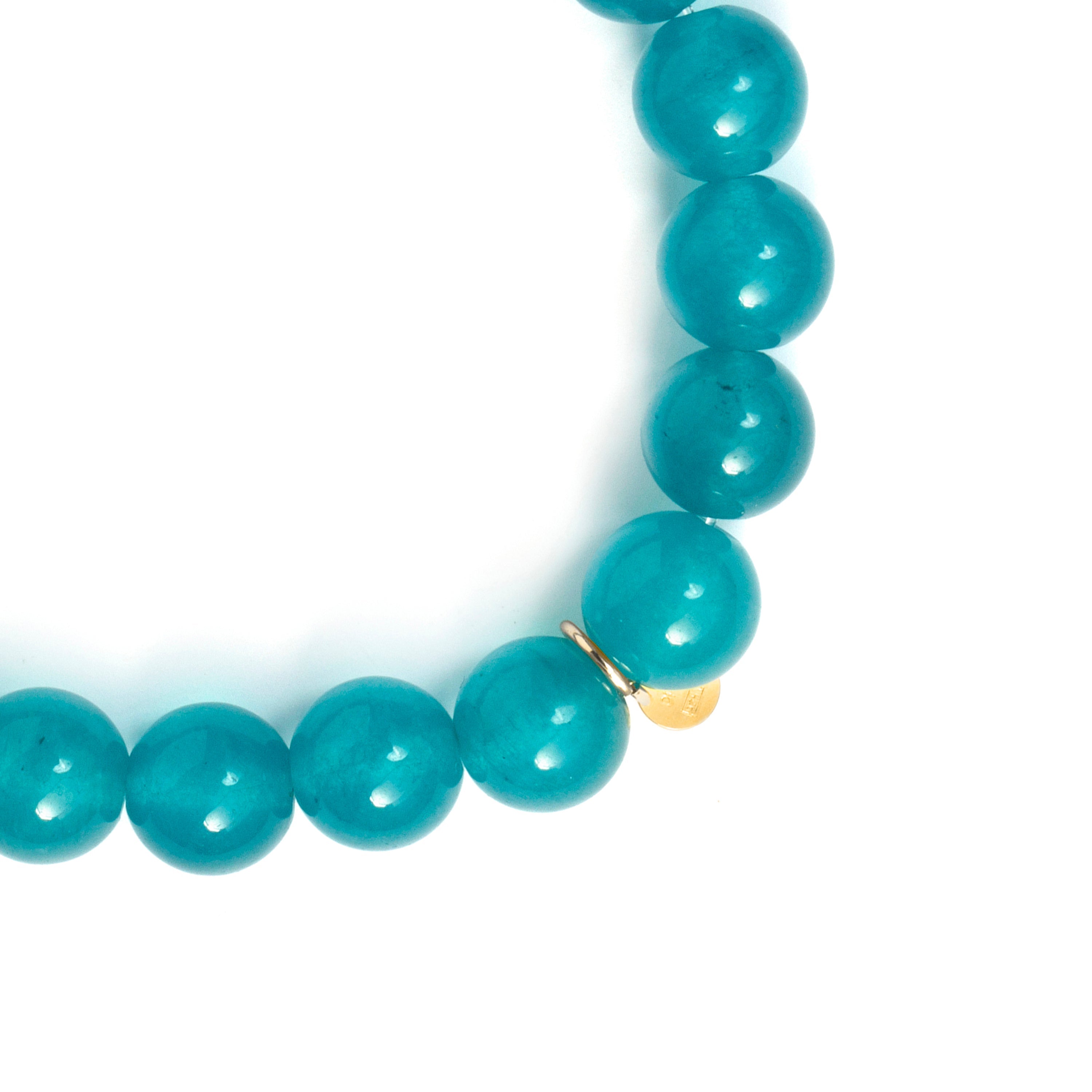 Sterling Silver 925 Bracelet with Blue Crystal and 18k Yellow Gold Finish - Tekin