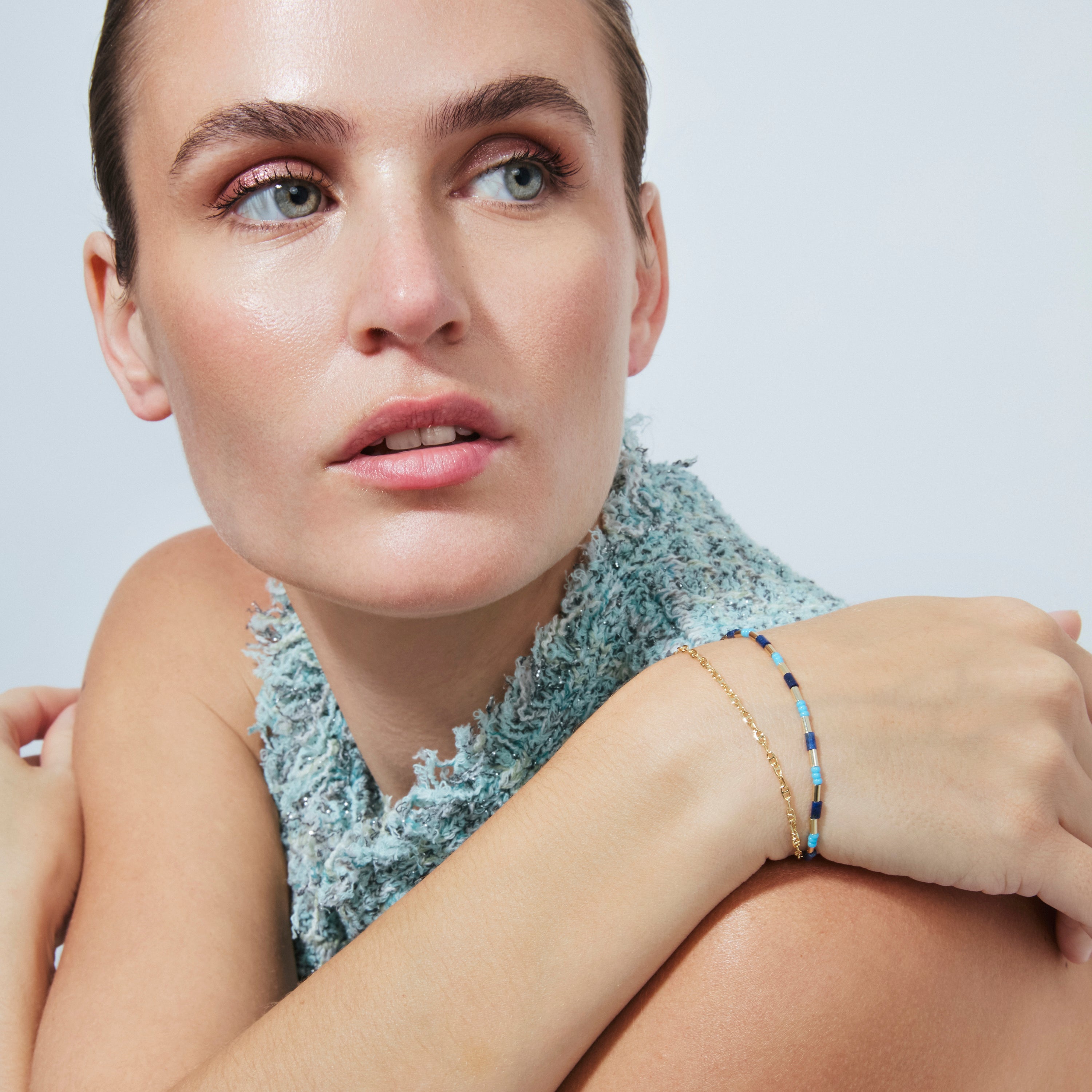 925 Sterling Silver bracelet with an 18k yellow gold finish - Chokki
