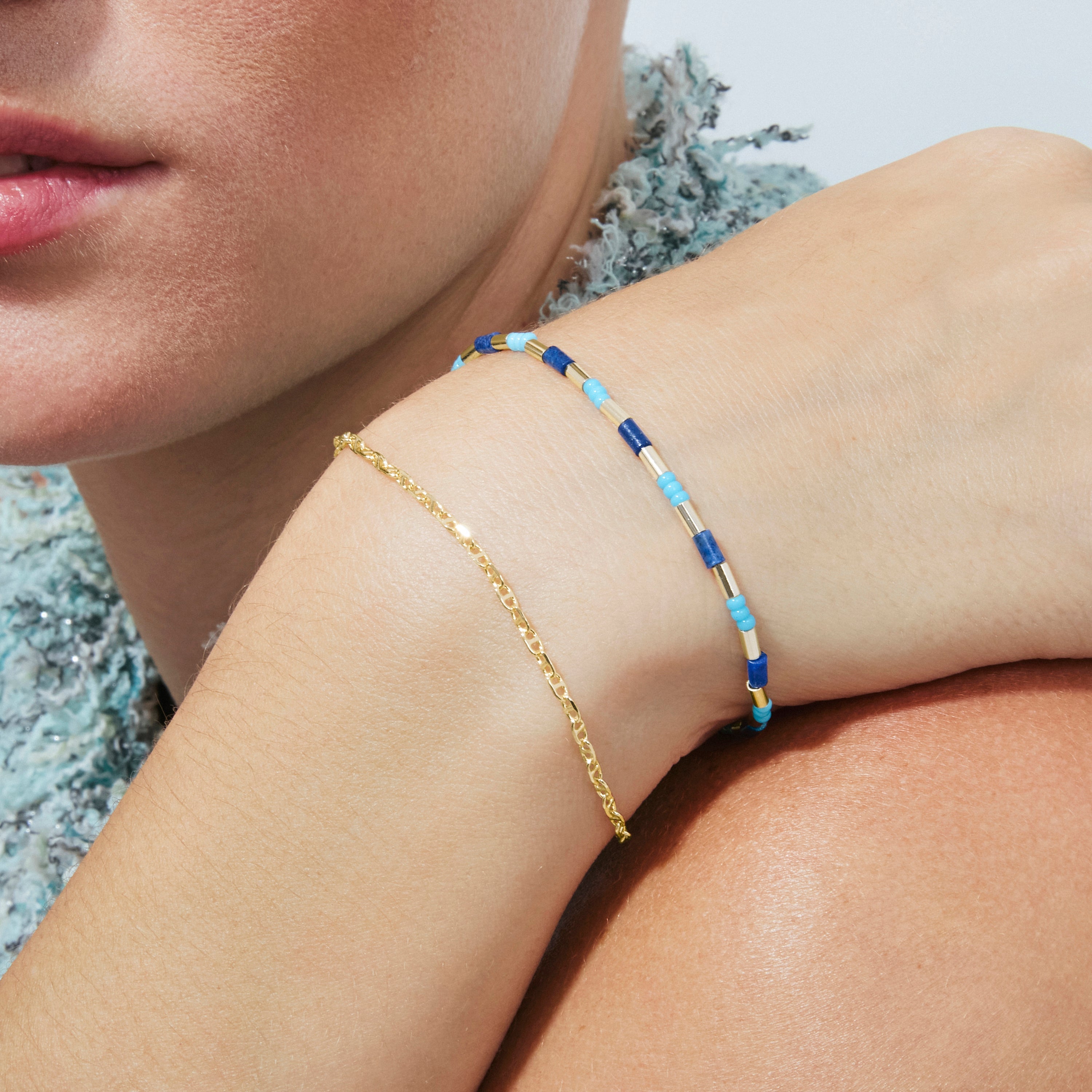 925 Sterling Silver bracelet with an 18k yellow gold finish - Chokki