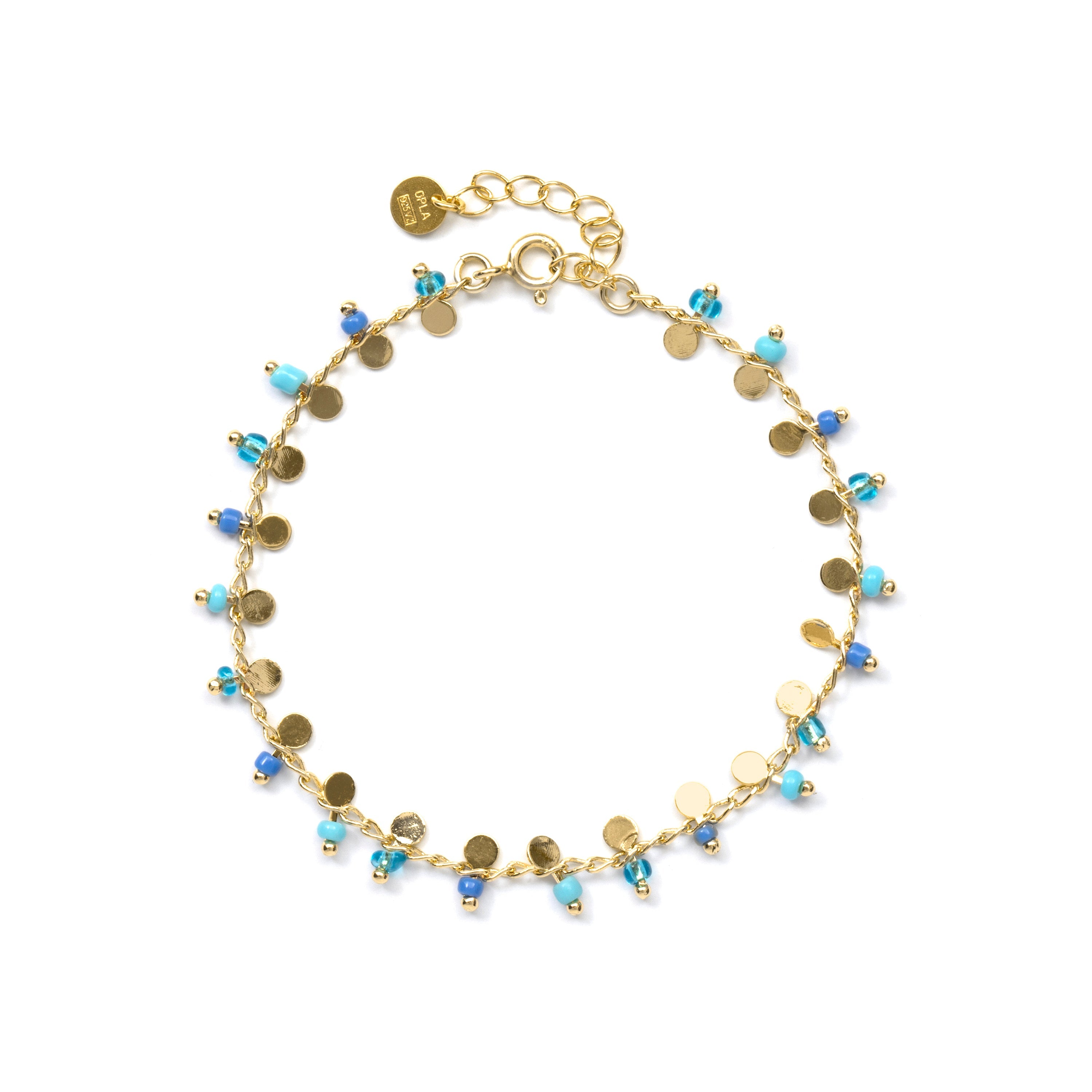 Pulsera de Plata de Ley 925 y Circonita Brillante acabado en oro amarillo de 18k - Limaso