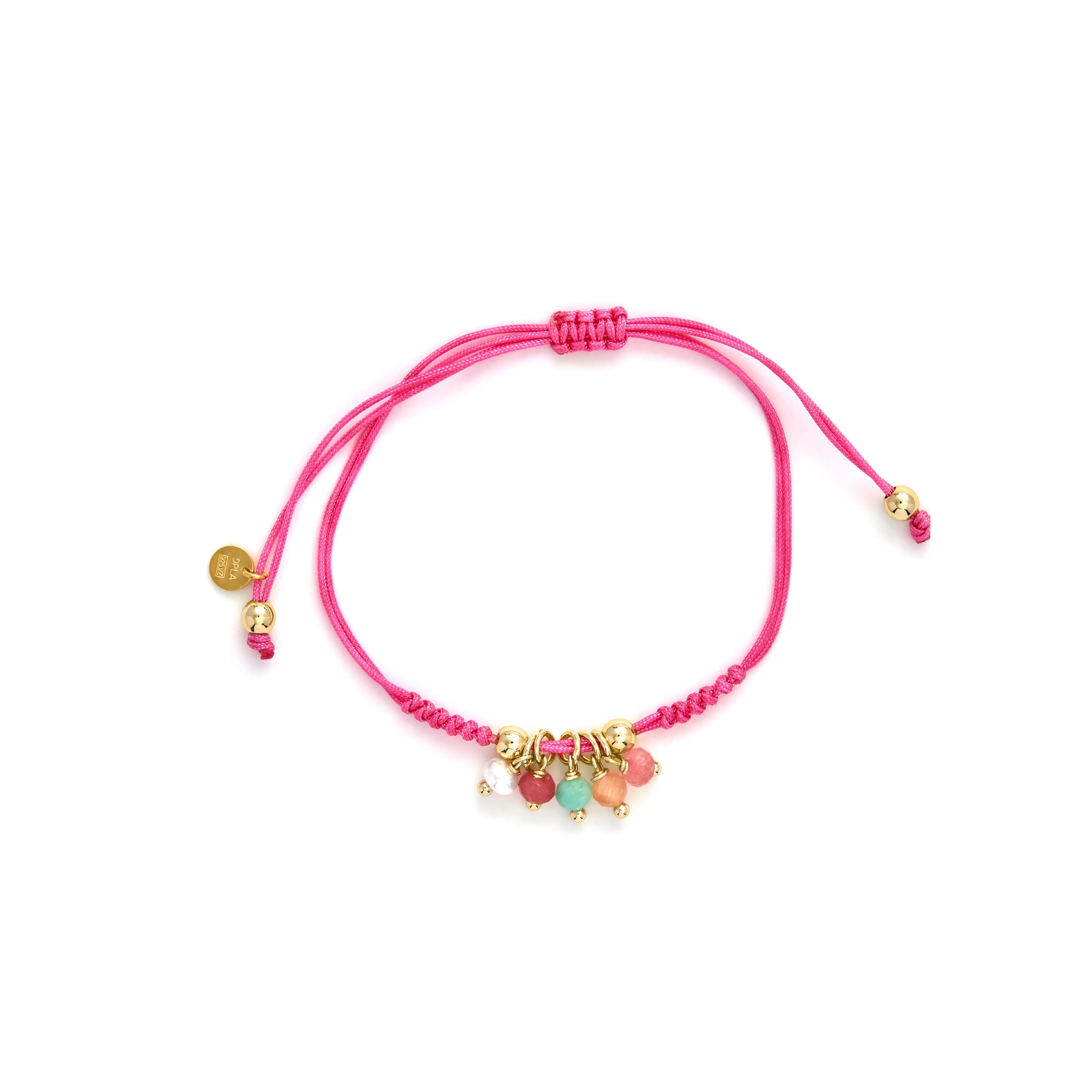 925 Sterling Silver Multicolor Zircon Bracelet with 18k Yellow Gold Finish - Ruzin