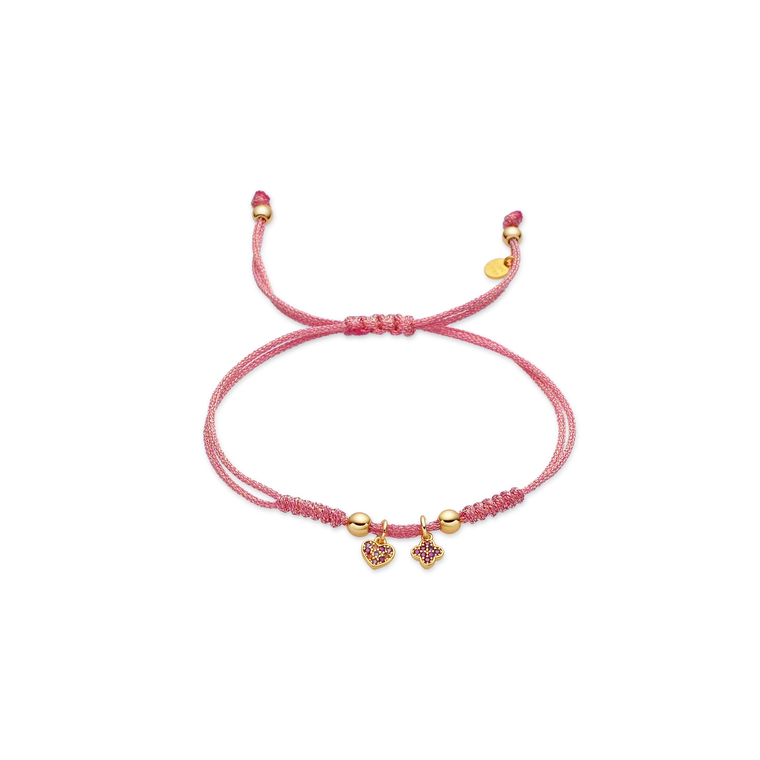 925 Sterling Silver Multicolor Zirconia Bracelet with 18k Yellow Gold Finish - Biaja