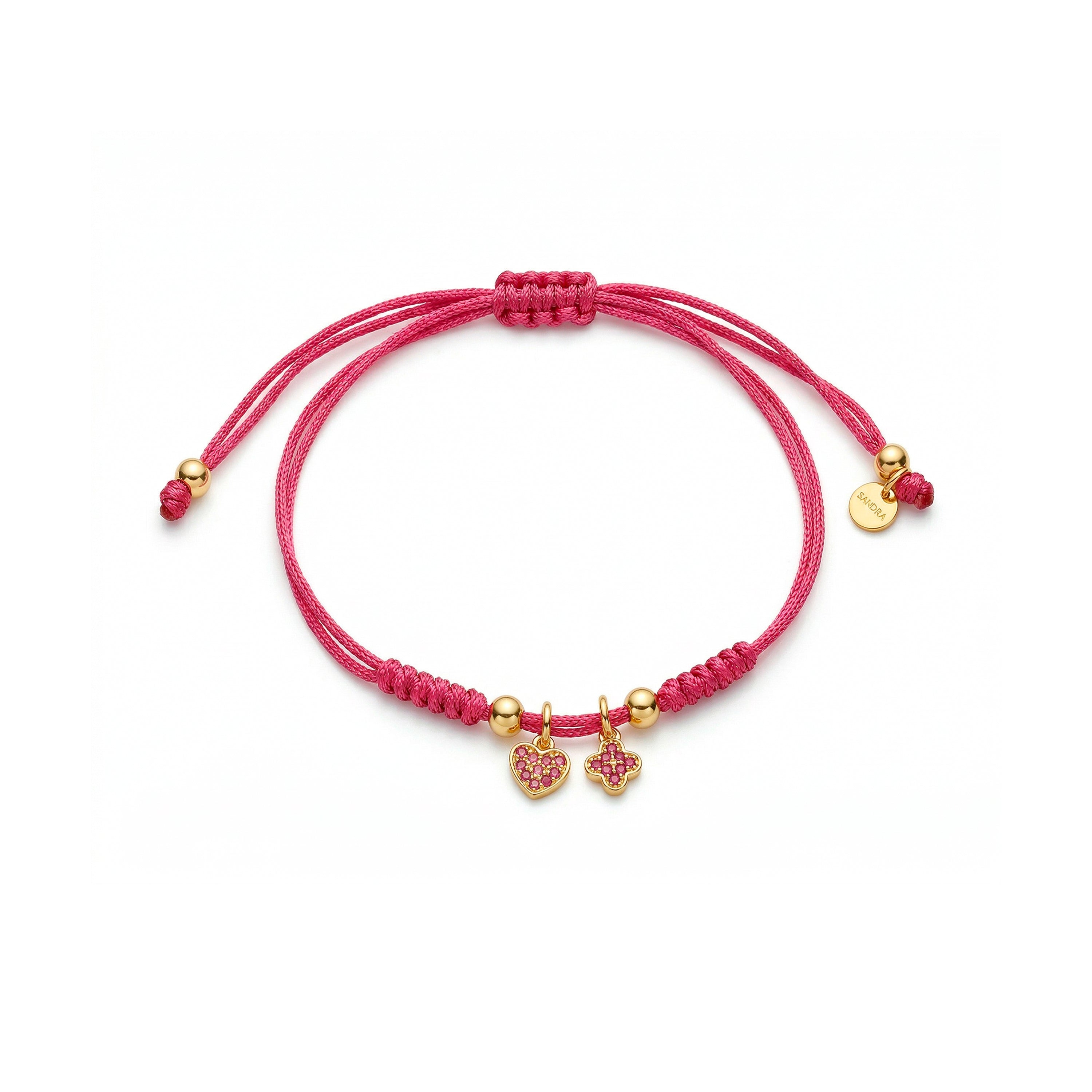 925 Sterling Silver Multicolor Zirconia Bracelet with 18k Yellow Gold Finish - Biaja