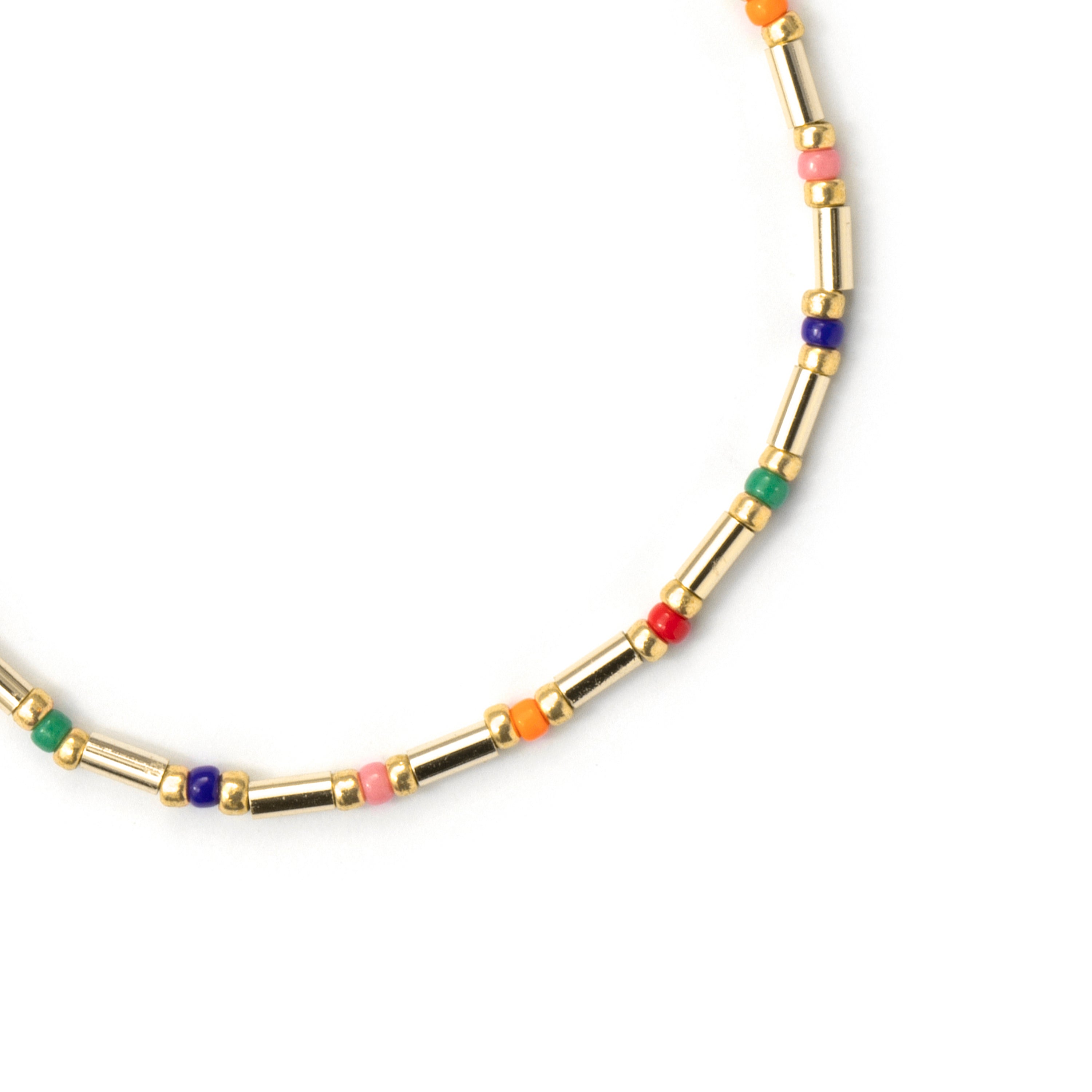 925 Sterling Silver and Multicolor Crystal Bracelet with 18k Yellow Gold Finish - Sharawi