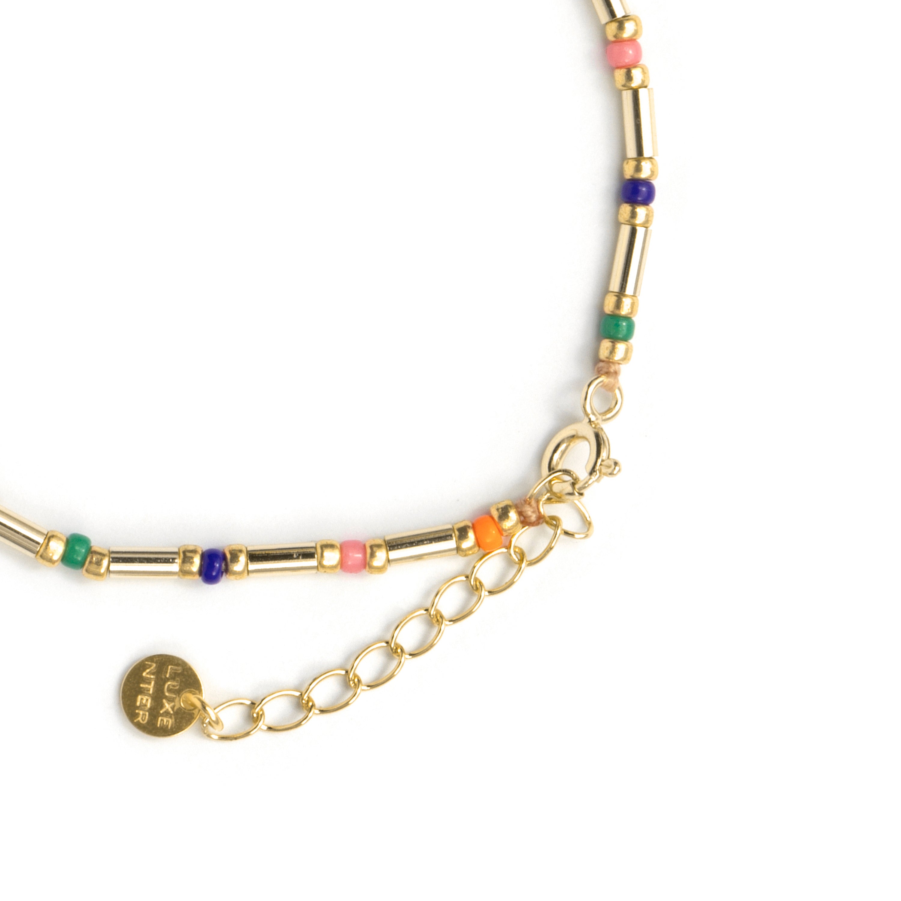 925 Sterling Silver and Multicolor Crystal Bracelet with 18k Yellow Gold Finish - Sharawi