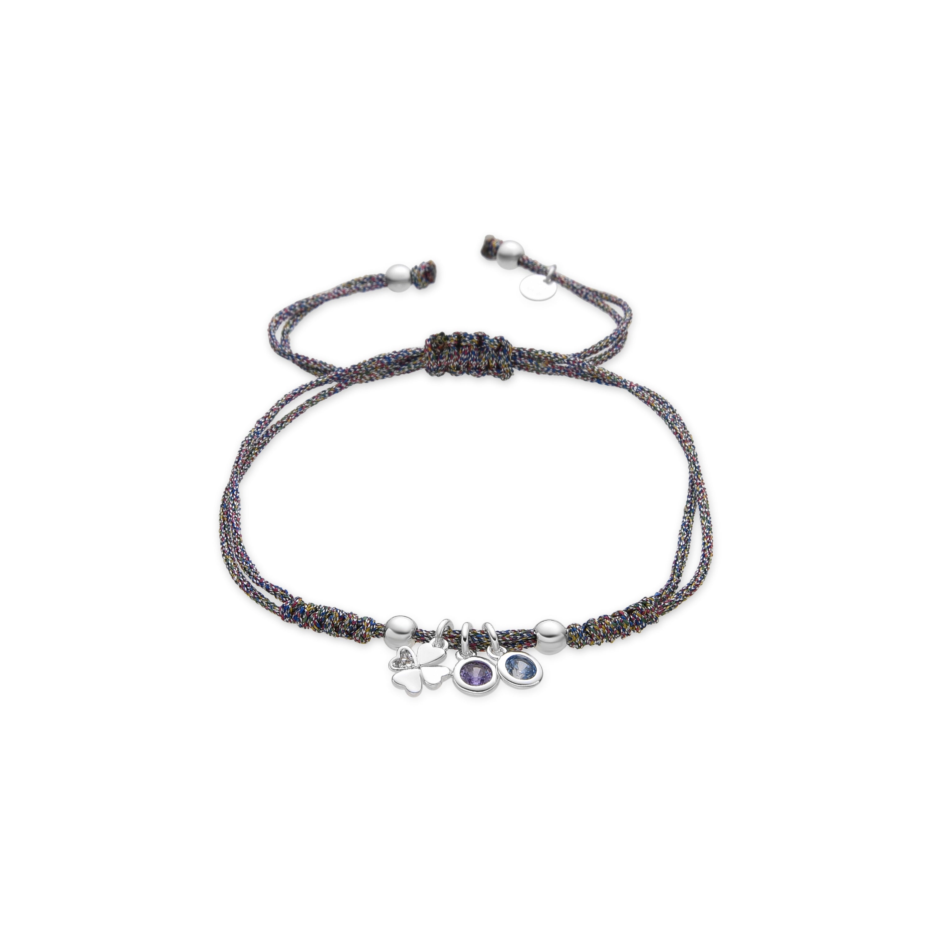 925 Sterling Silver and Multicolor Zirconia Bracelet with Rhodium Finish - Skiram