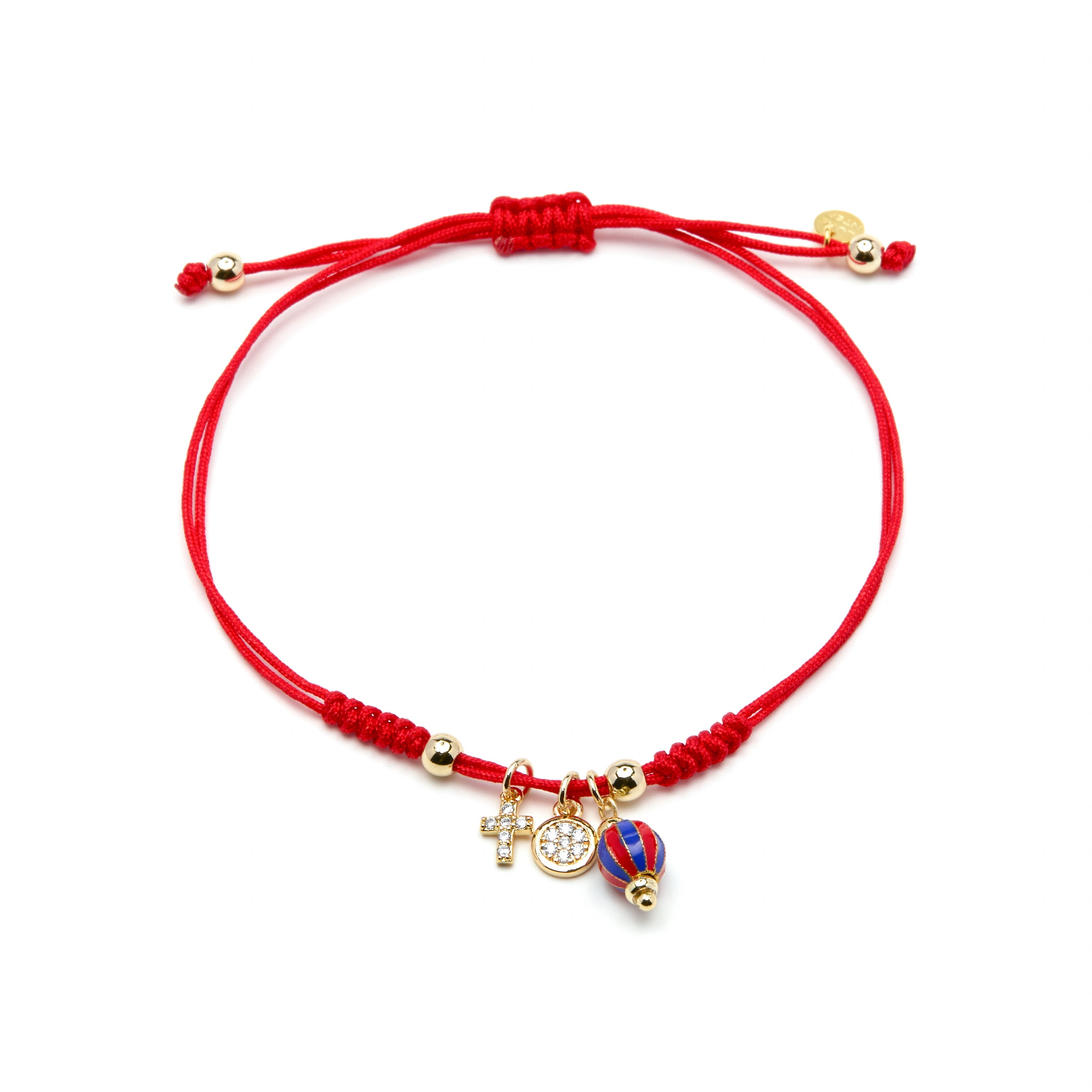 Pulsera de Plata de Ley 925 y Lacado Rojo acabado oro amarillo de 18k - Towi