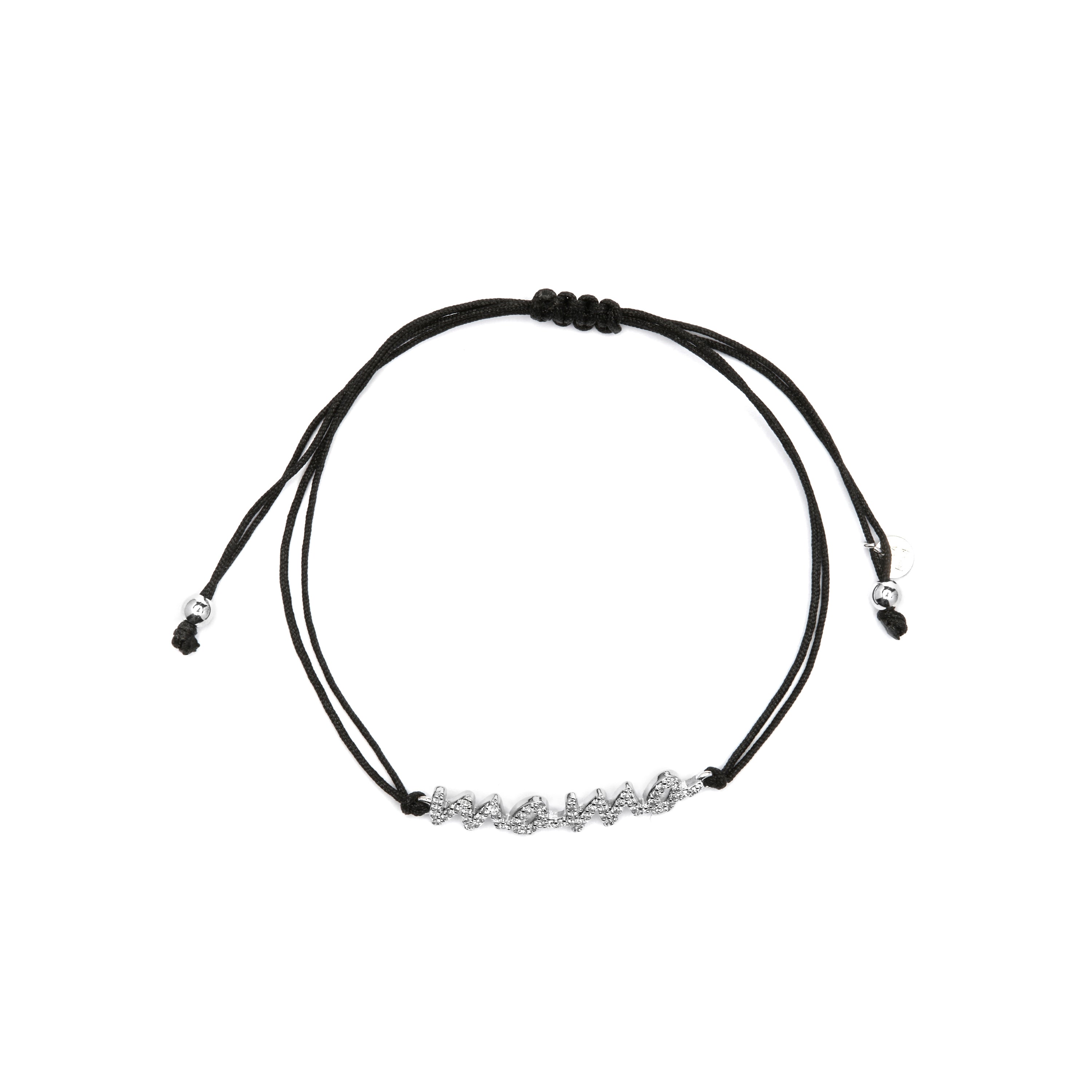 Pulseira em Prata de Lei 925 e Zircónia Brilhante com acabamento em ródio - Mamã