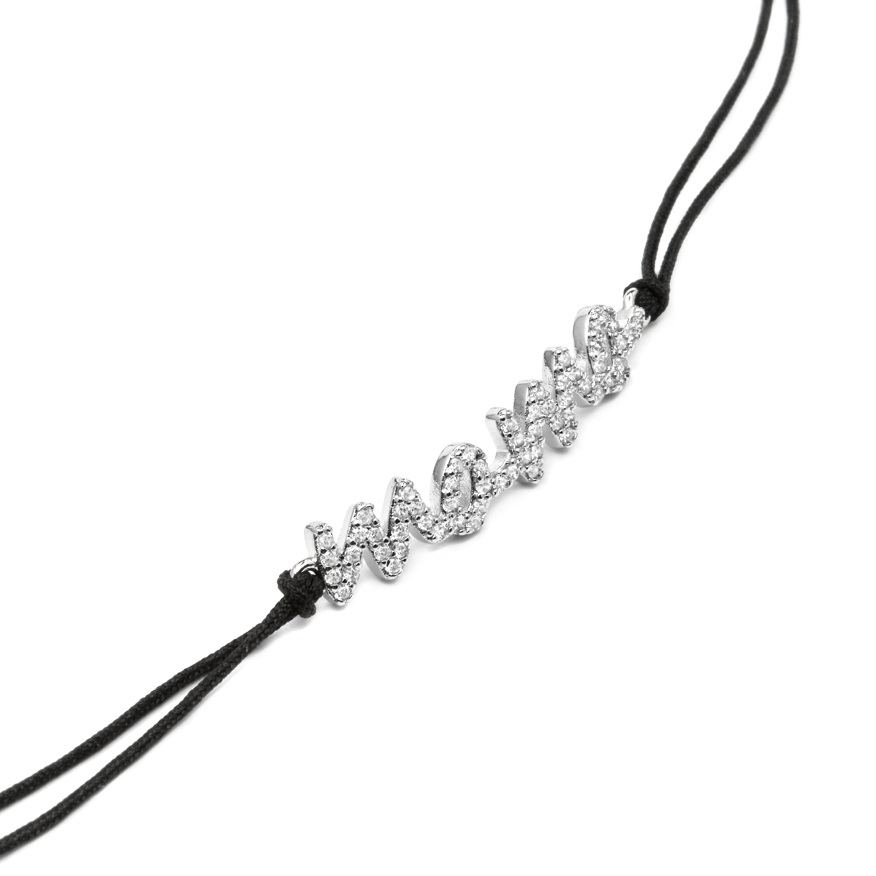 Pulseira em Prata de Lei 925 e Zircónia Brilhante com acabamento em ródio - Mamã