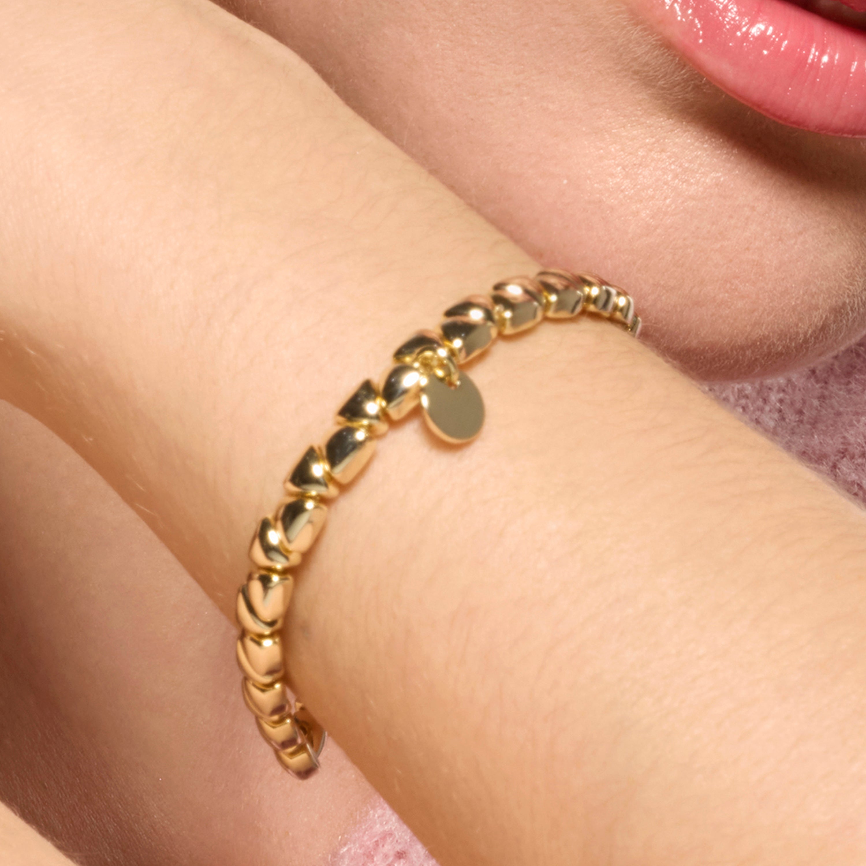 Pulsera de Plata de Ley 925 y Circonita Brillante acabado oro amarillo de 18k - Gaskel