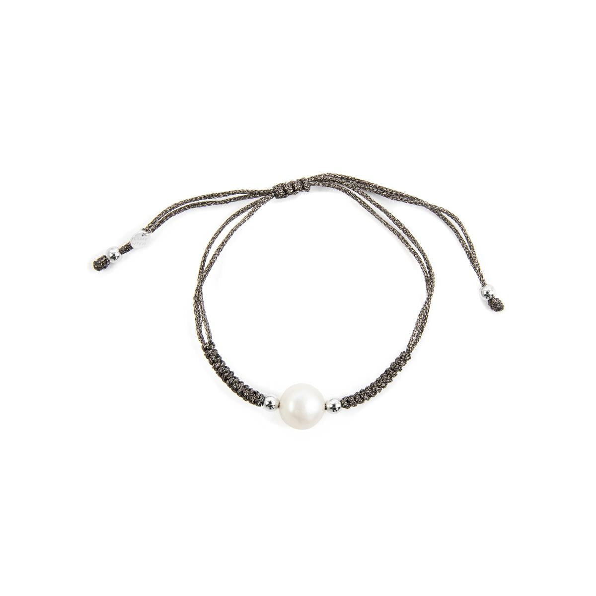 925 Sterling Silver and White Pearl Bracelet, 18k Yellow Gold Finish - Yarul