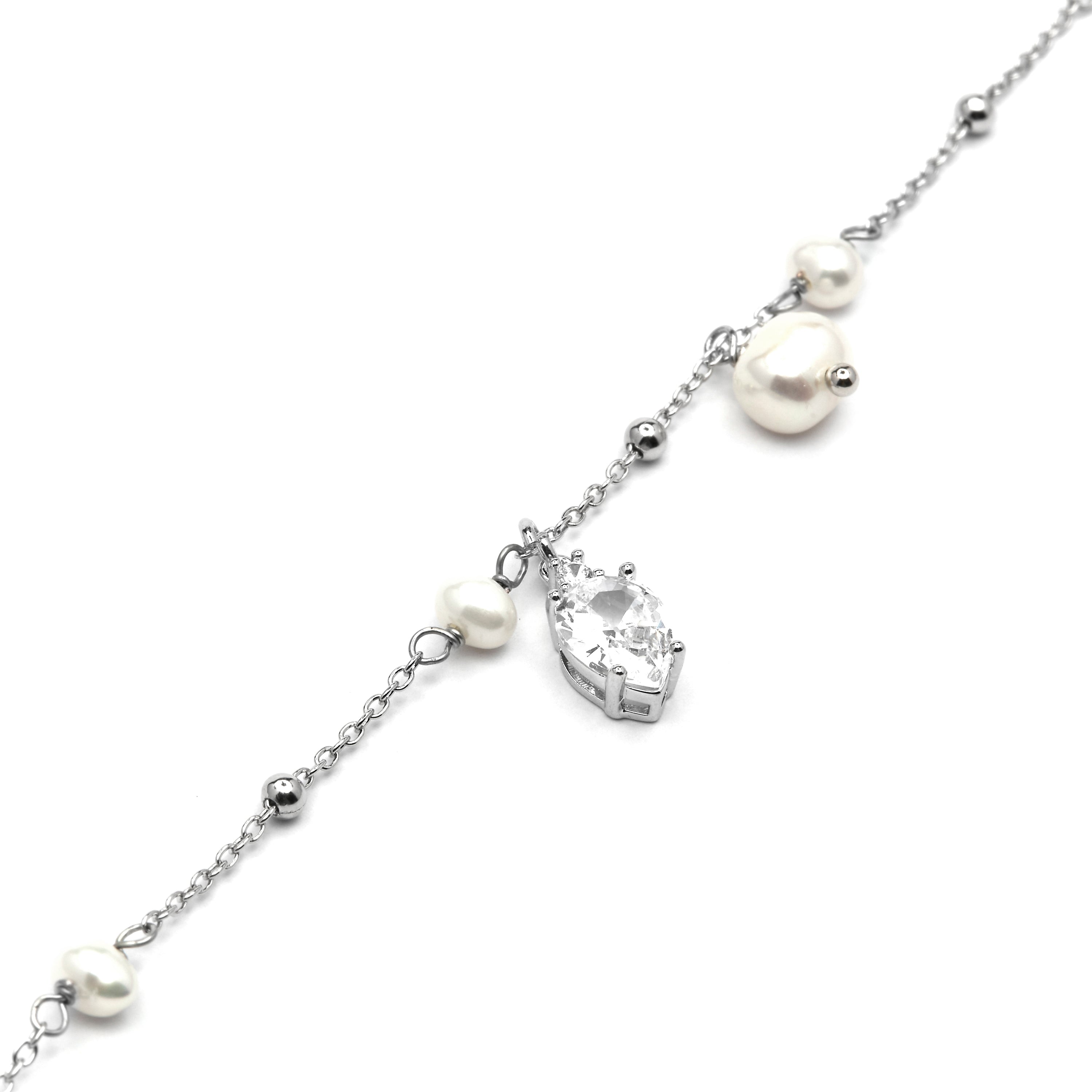 Pulsera de Plata de Ley 925 y Circonita Brillante acabado rodio - Lebao