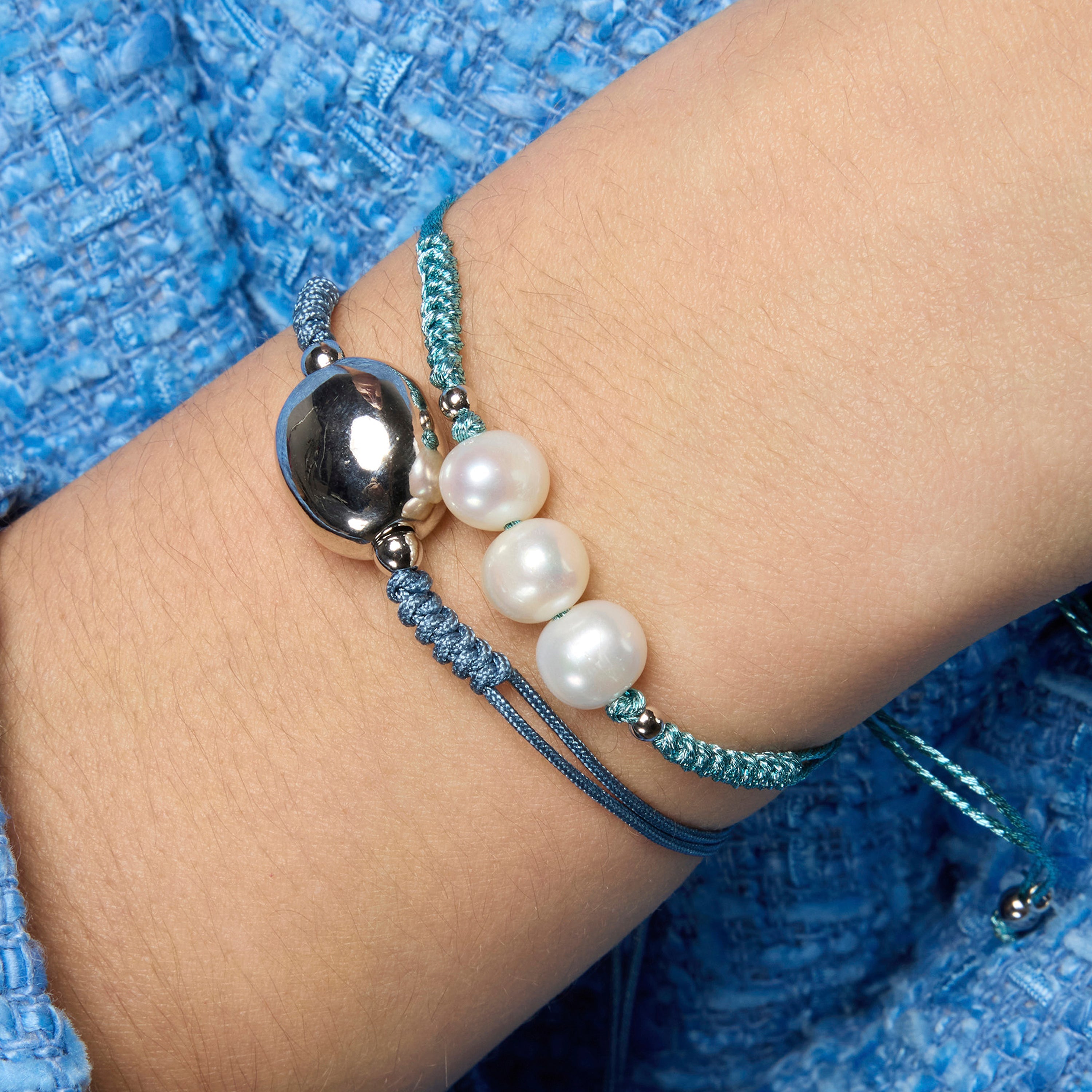 925 Sterling Silver Bracelet with Rhodium Finish - Saina
