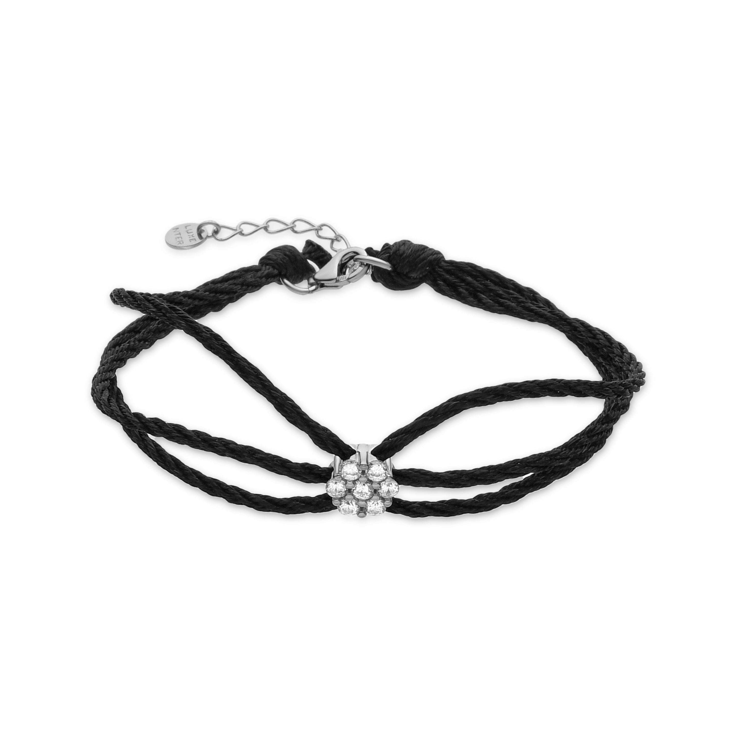 925 Sterling Silver and Brilliant Zirconia Bracelet with Rhodium Finish - Oris