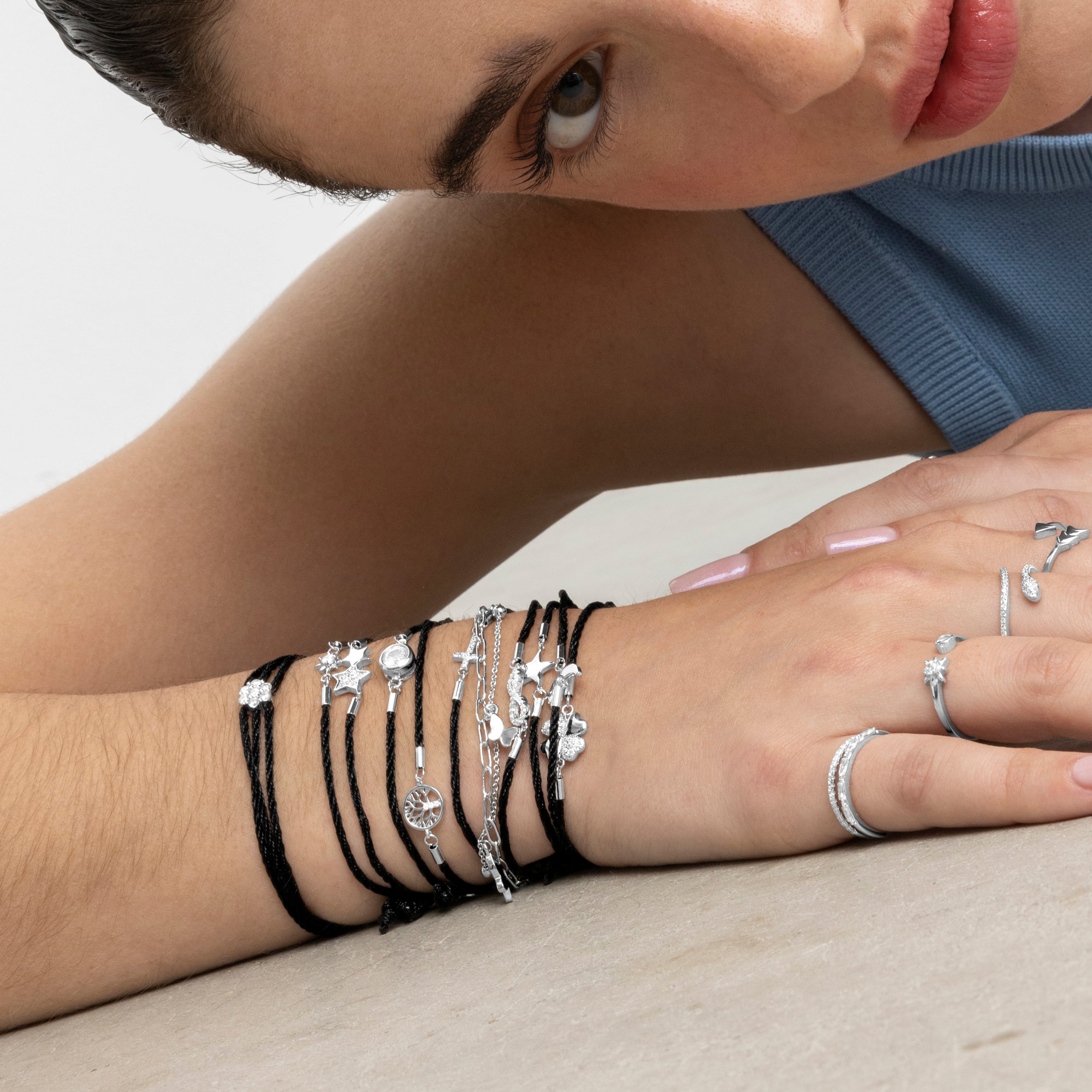 Pulseira de Prata de Lei 925 e Zircônia Brilhante com acabamento em ródio - Oris
