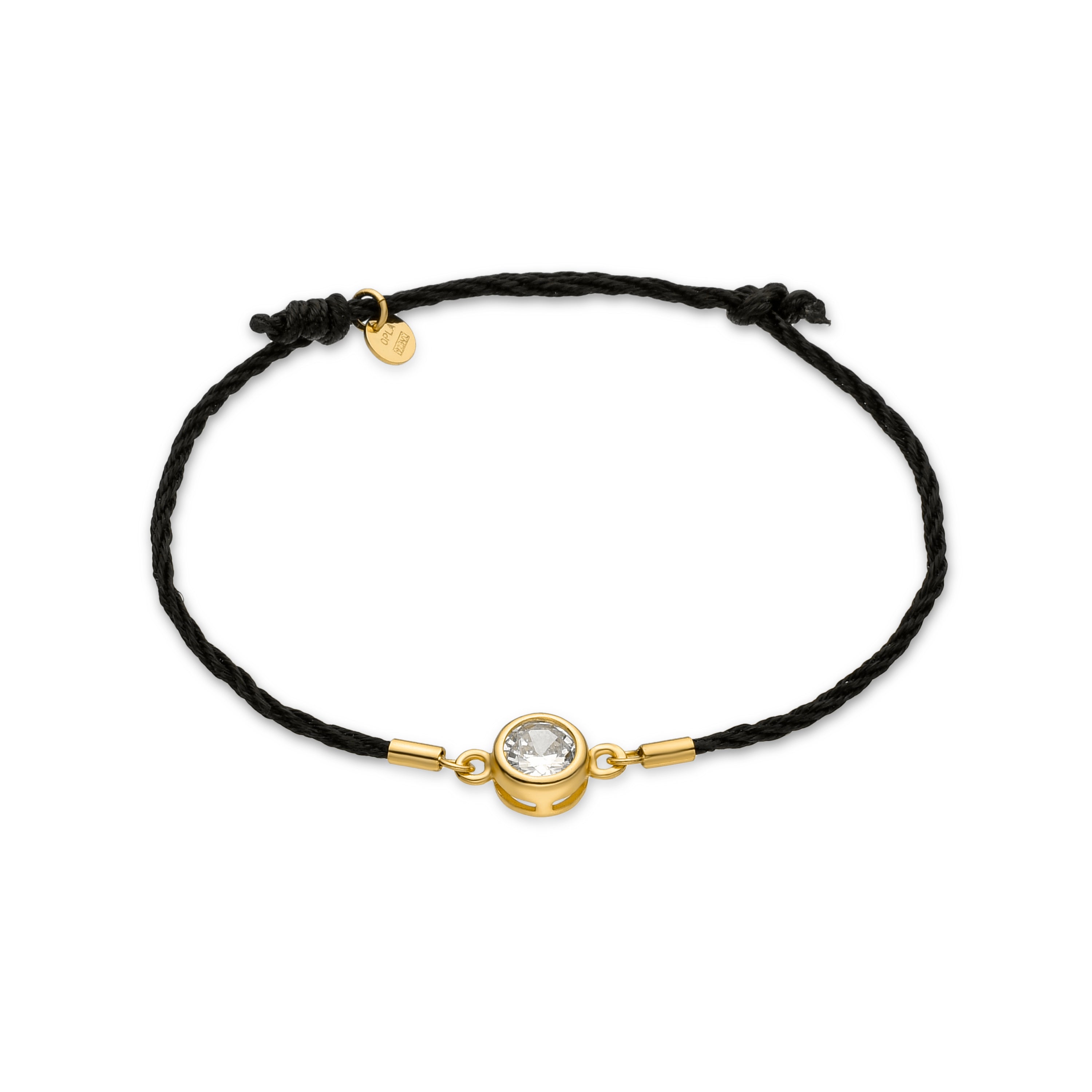 925 Sterling Silver and Brilliant Zirconia Bracelet finished in 18K yellow gold - Abresh