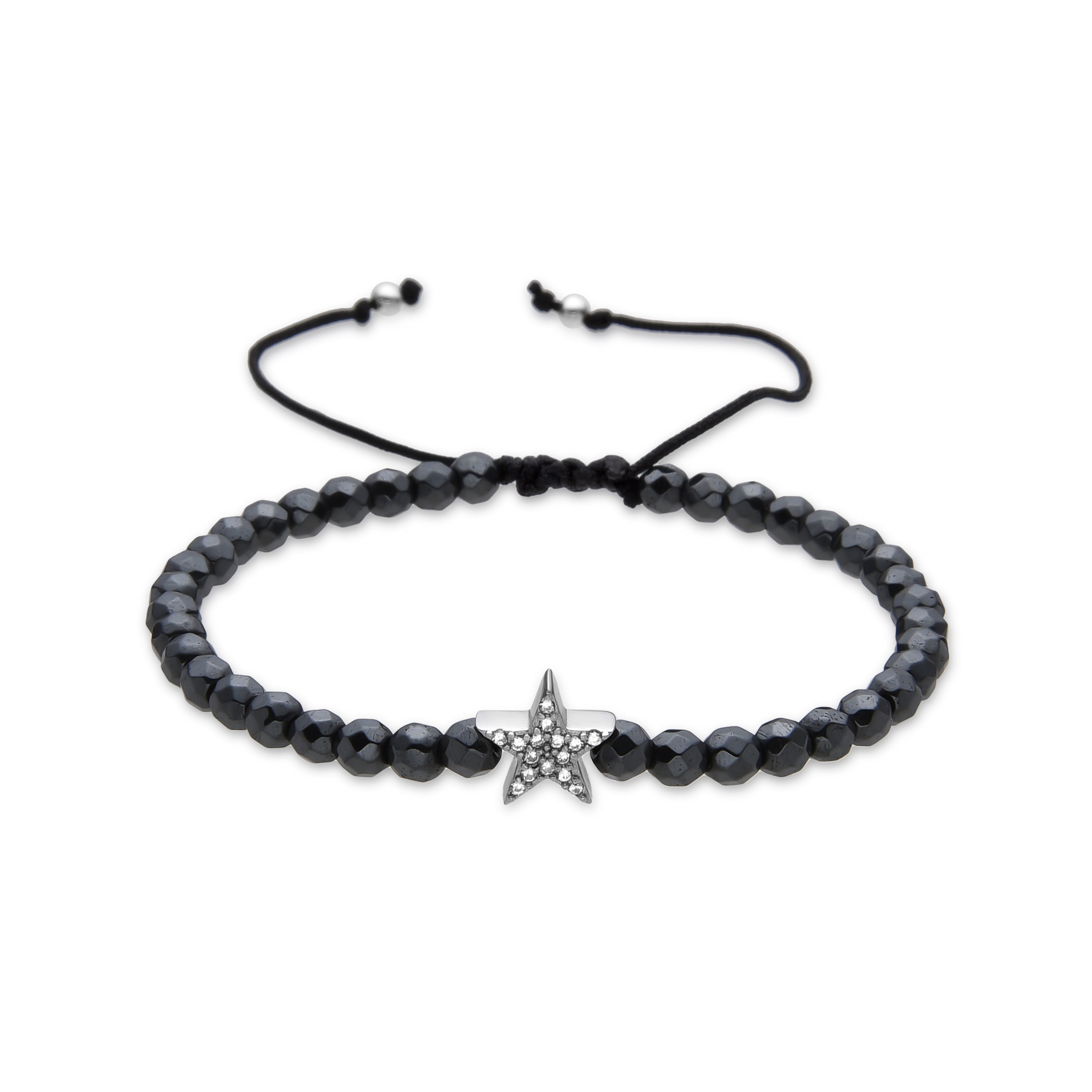 925 Sterling Silver and Brilliant Zirconia Bracelet with Rhodium Finish - Tuthe