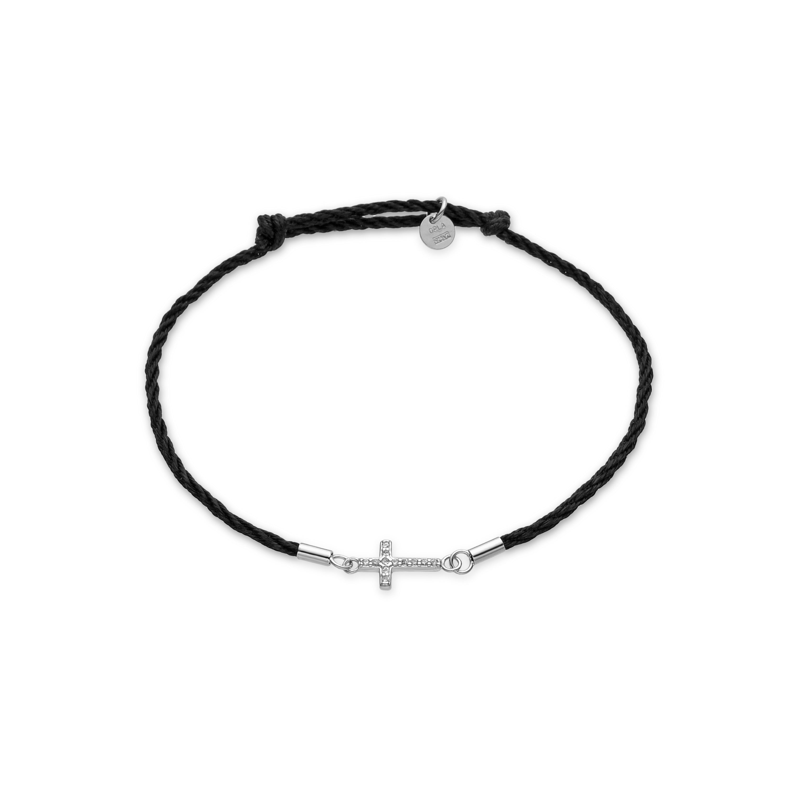 925 Sterling Silver and Brilliant Zirconia Bracelet with Rhodium Finish - Zudis