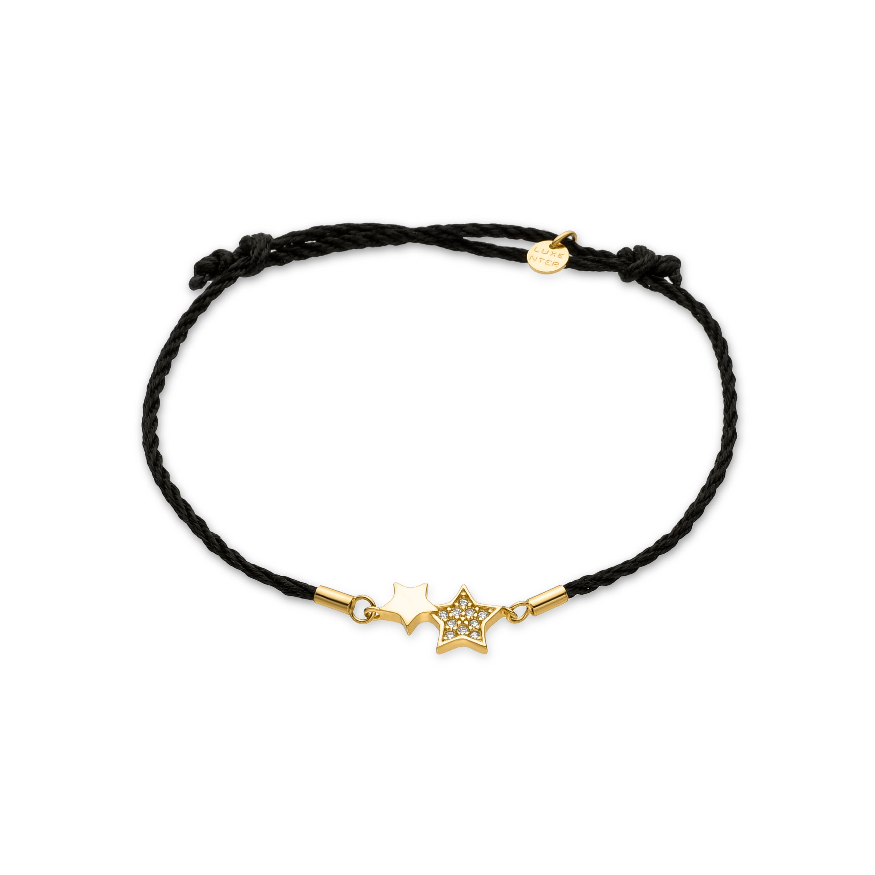925 Sterling Silver and Brilliant Zirconia Bracelet finished in 18K yellow gold - Hudap