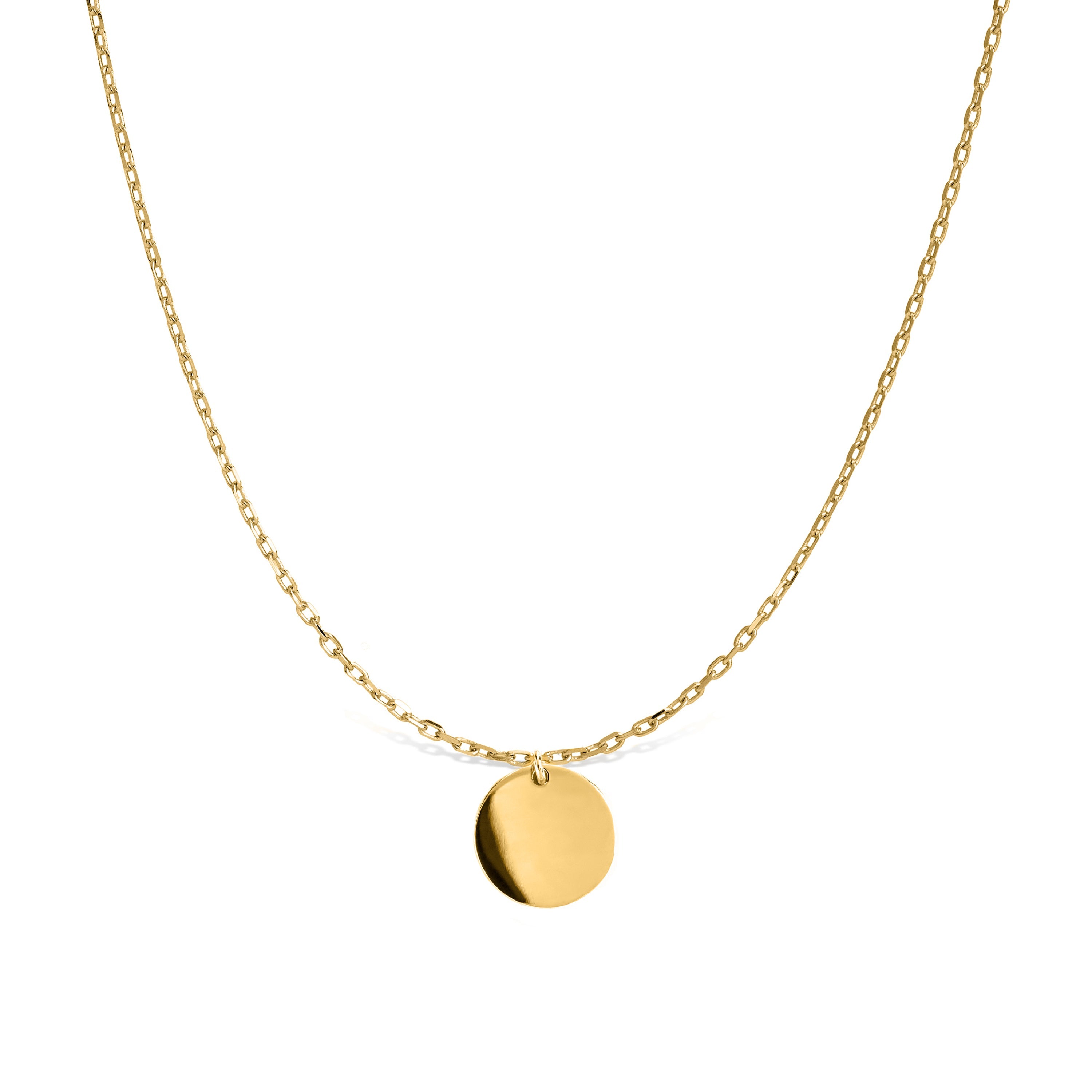 925 Sterling Silver Necklace with 18K Yellow Gold Finish - My Sun