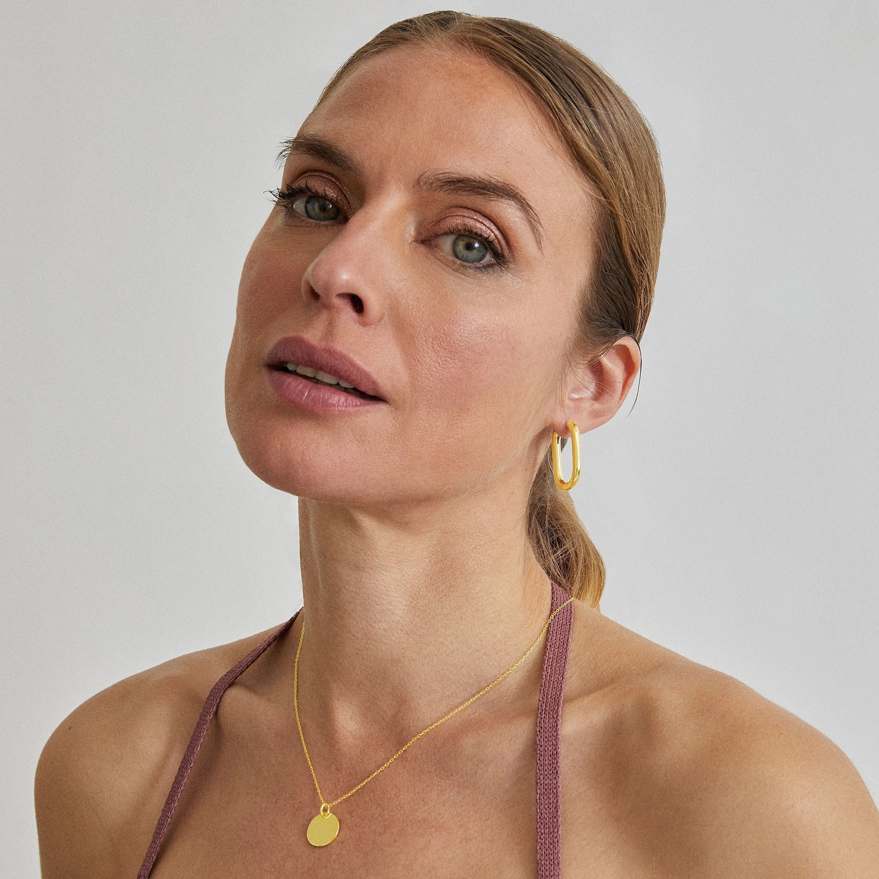 925 Sterling Silver Necklace with 18K Yellow Gold Finish - My Sun