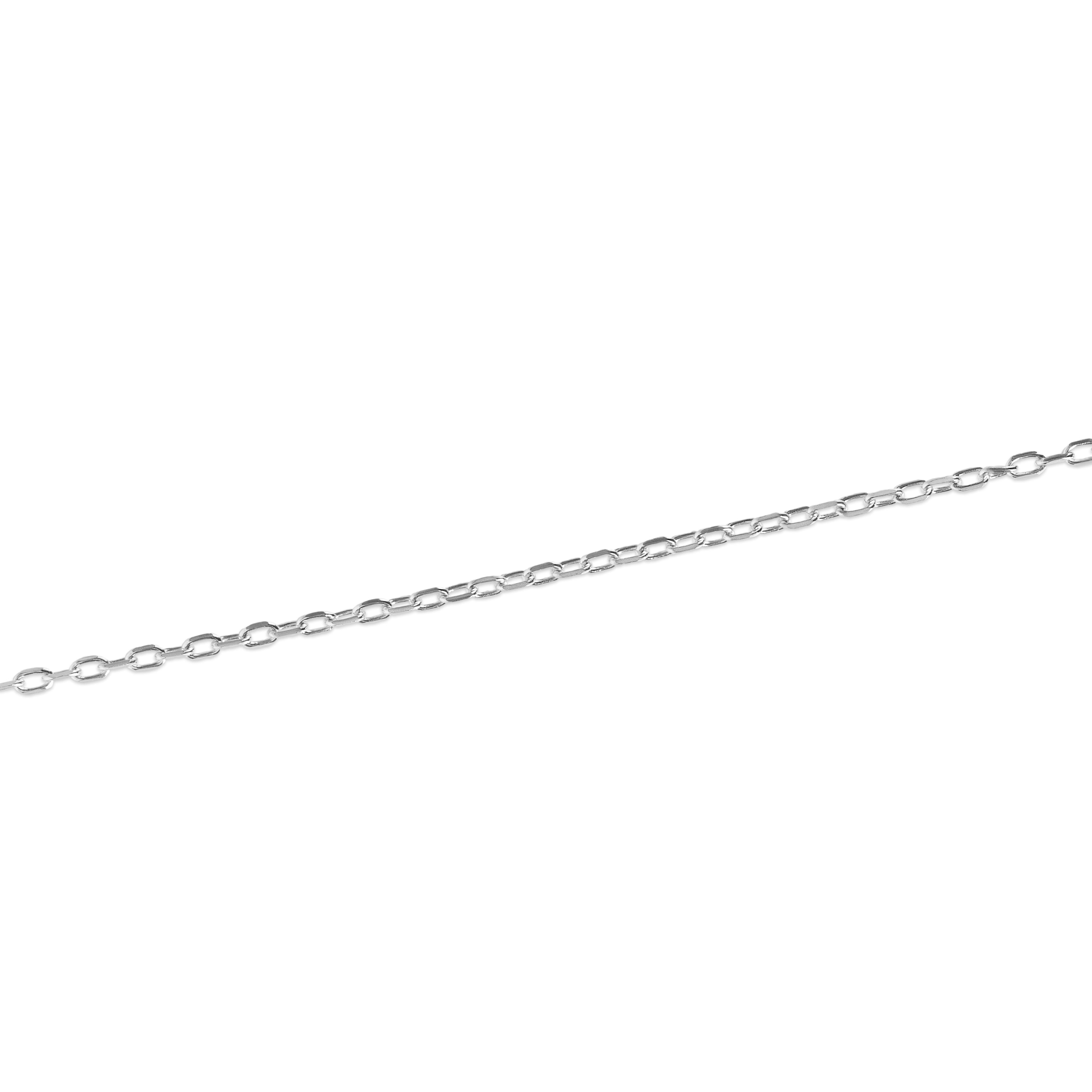 40cm Rhodium-Plated Sterling Silver Chain - Luxenter