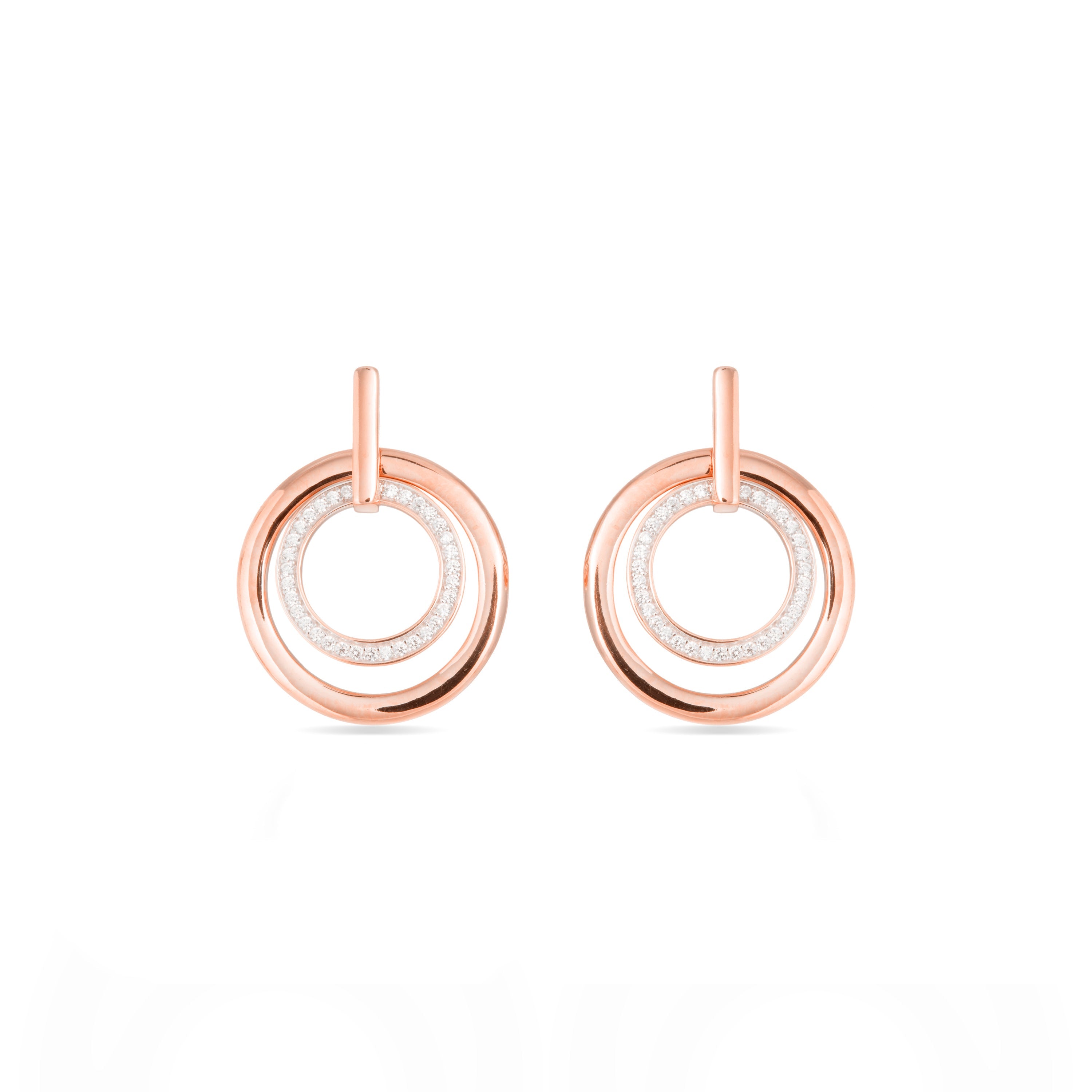 Pendientes de Plata de Ley 925 con Circonita Brillante acabados en rodio - Uuka