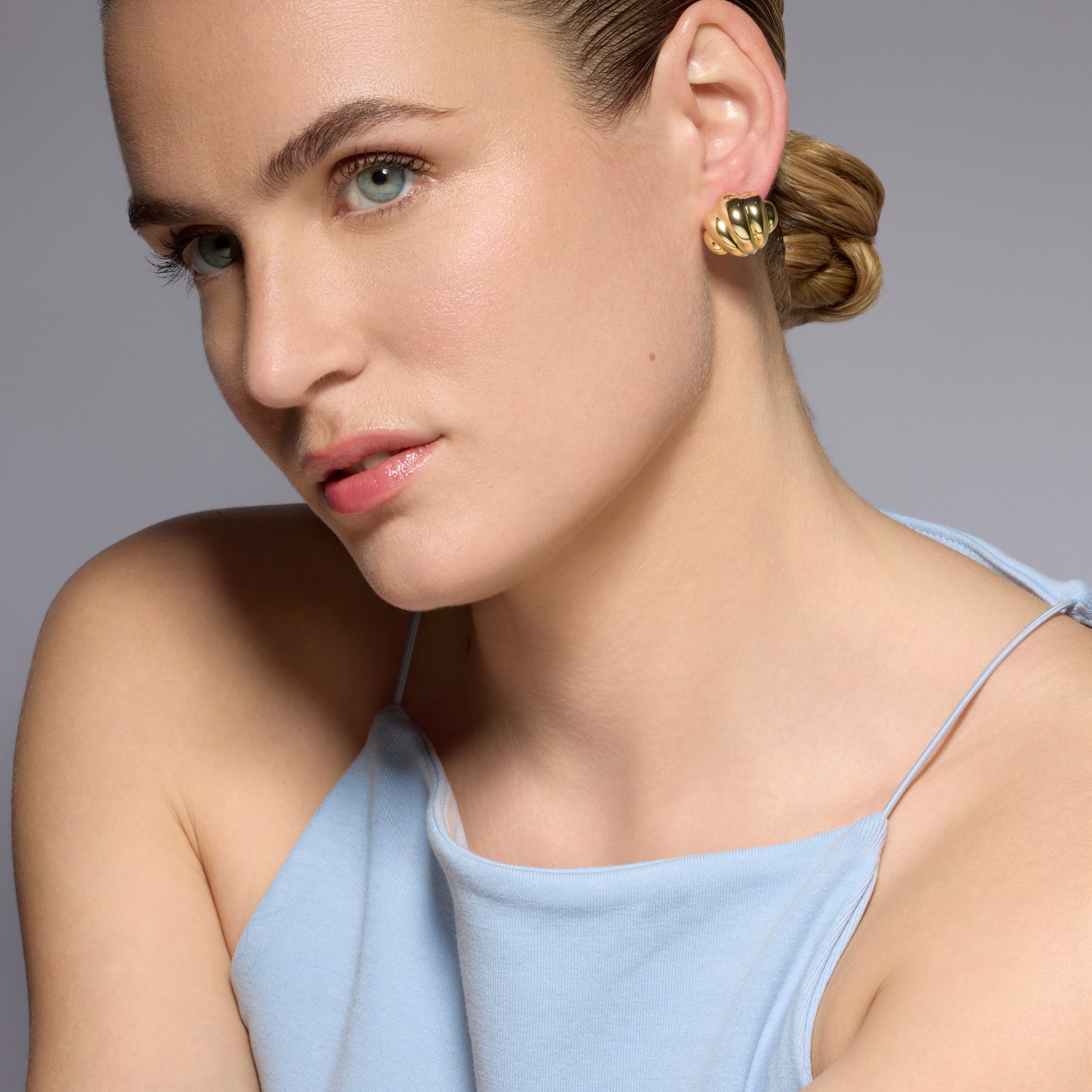 925 Sterling Silver Earrings with 18k Yellow Gold Finish - Myce