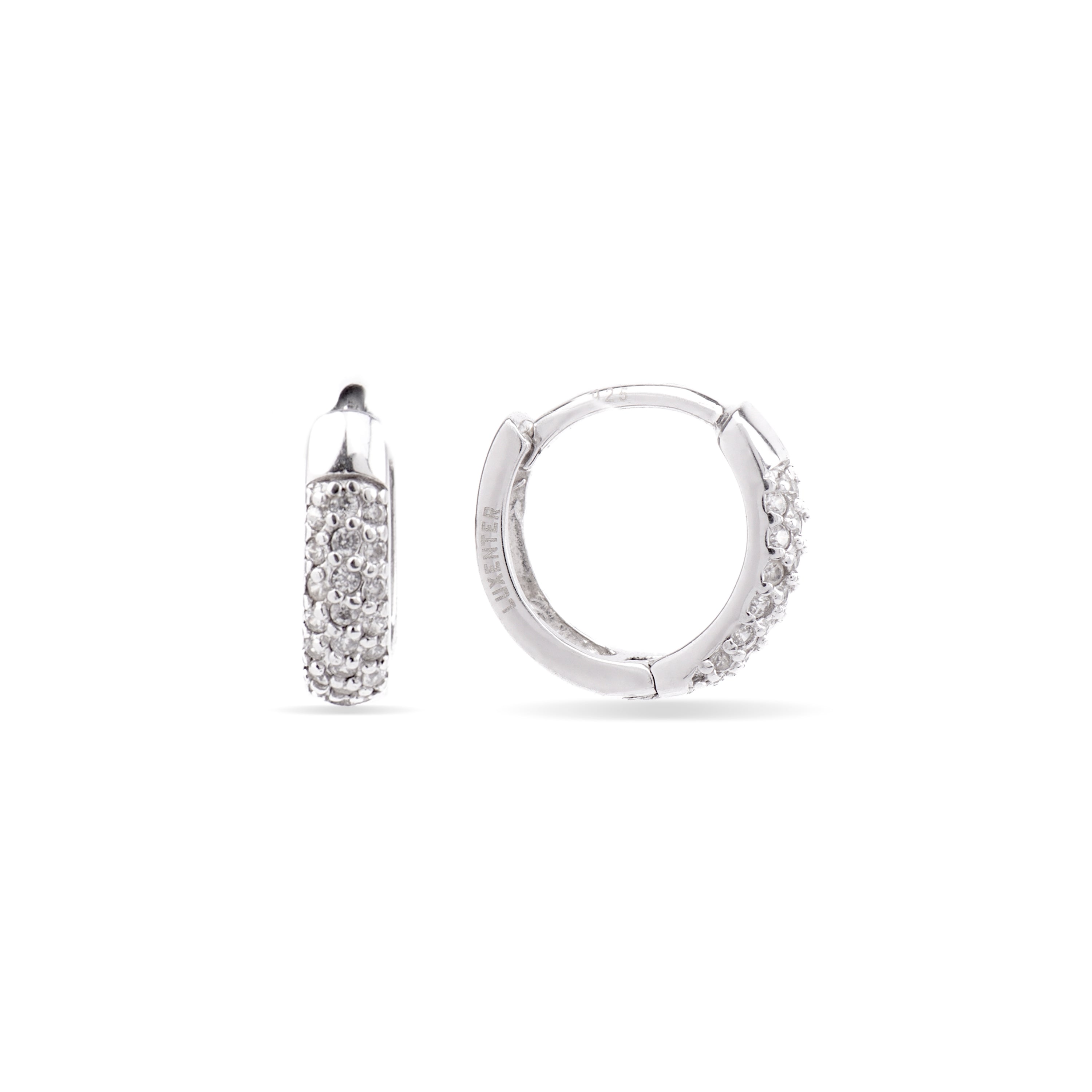 Pendientes de Plata de Ley 925 con Circonita Brillante acabados en rodio - Essential