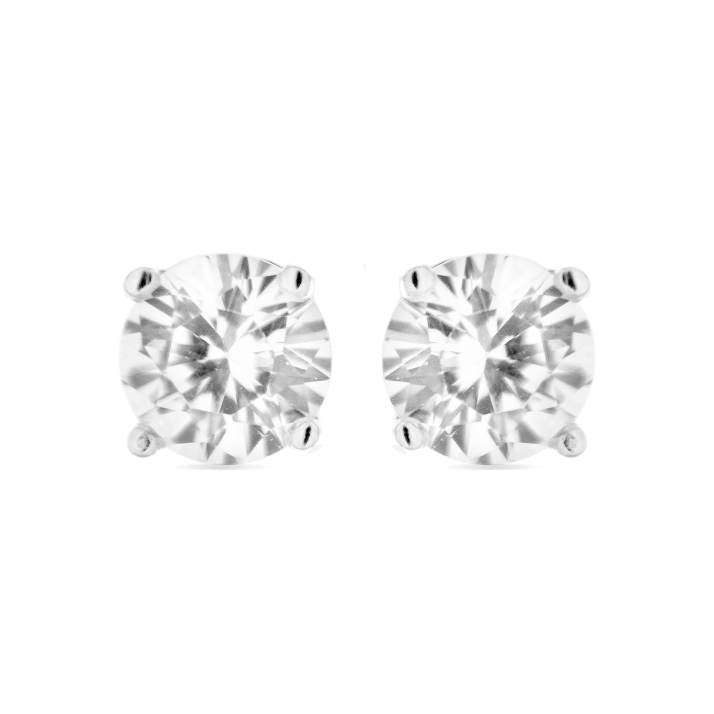 Pendientes de Plata de Ley 925 con Circonita Brillante acabados en rodio - Essential