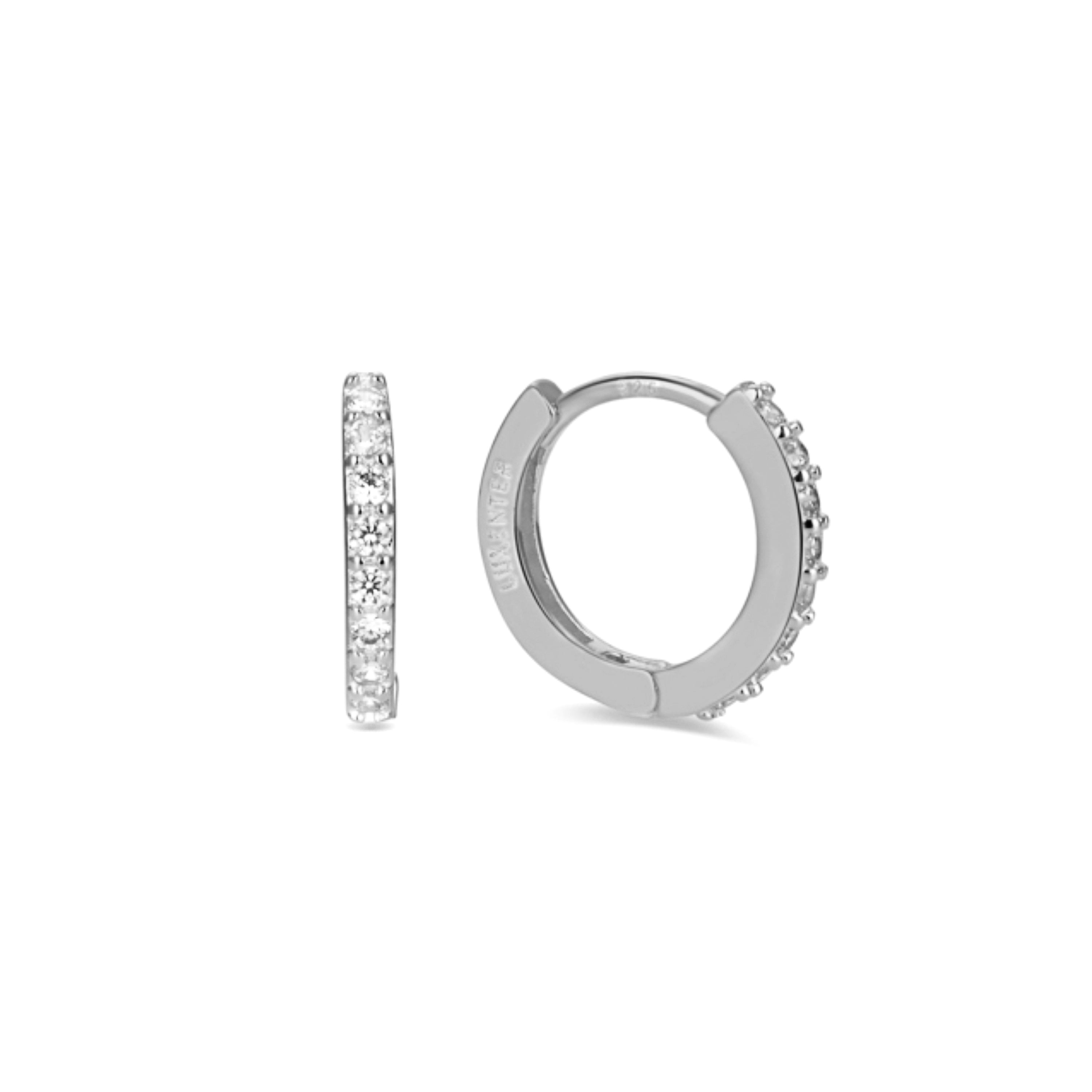 Pendientes de Plata de Ley 925 con Circonita Brillante acabados en rodio - Valarys
