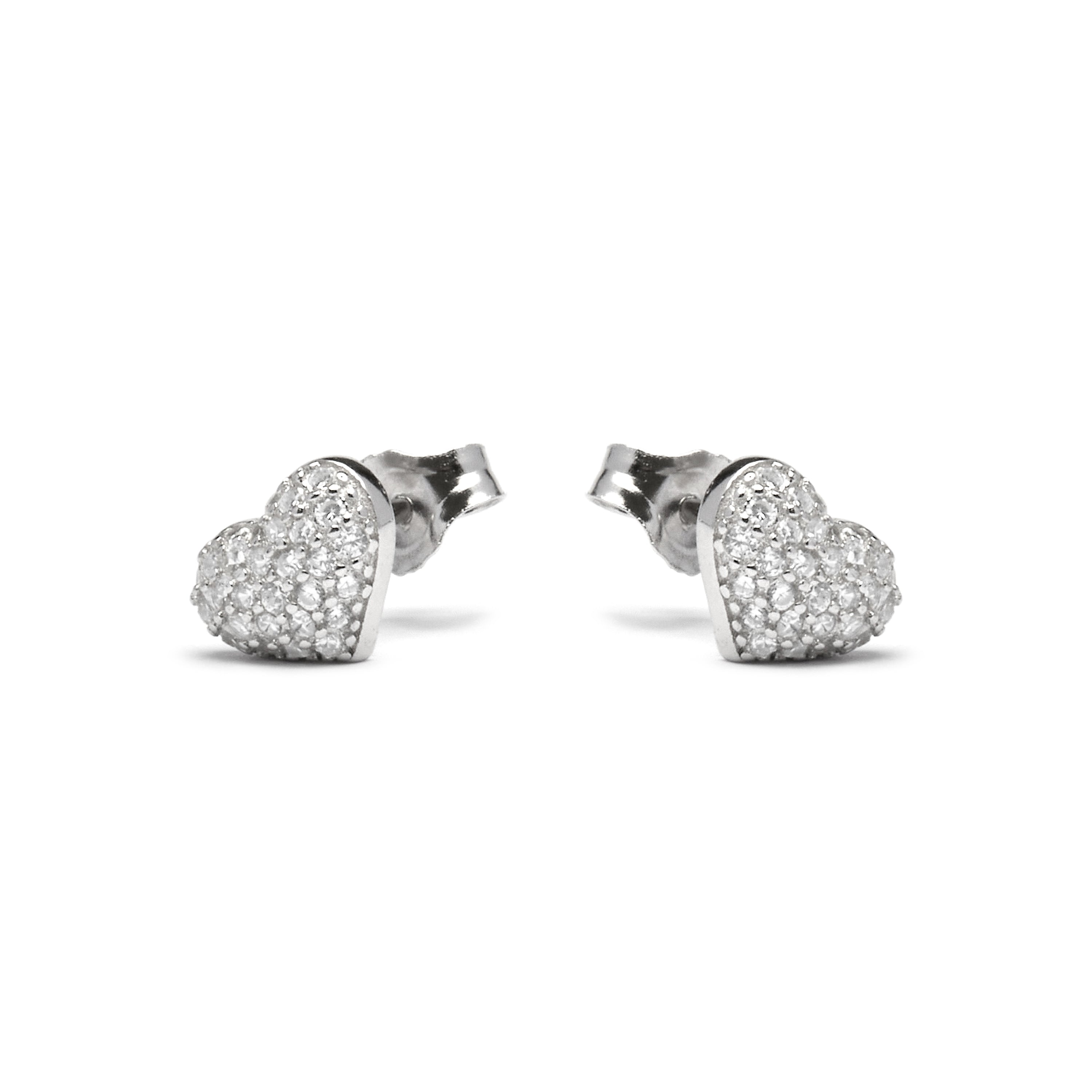 925 Sterling Silver Earrings with Rhodium-Plated Brilliant Zirconia - Nifan