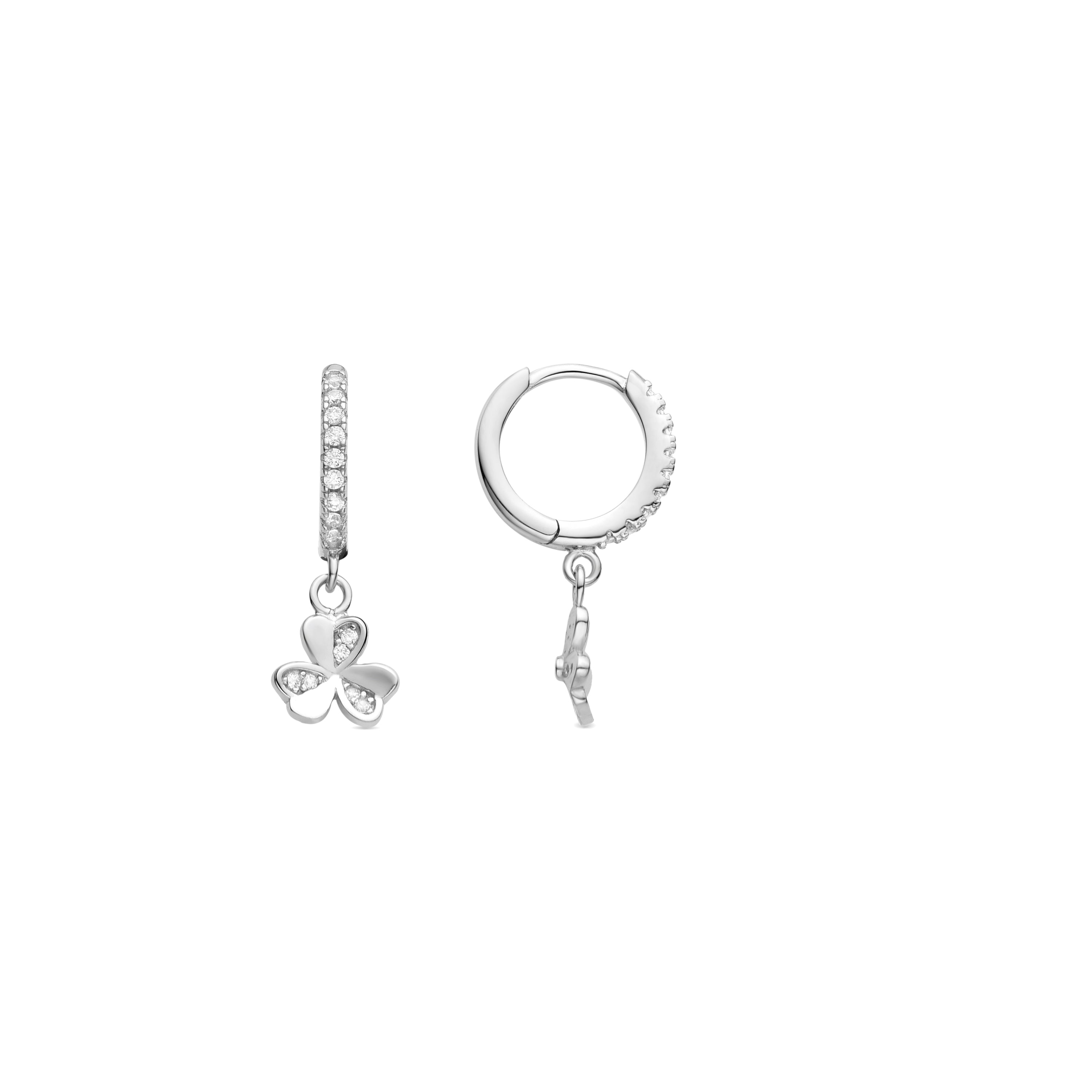 925 Sterling Silver Earrings with Rhodium-Plated Brilliant Zirconia - Lisho