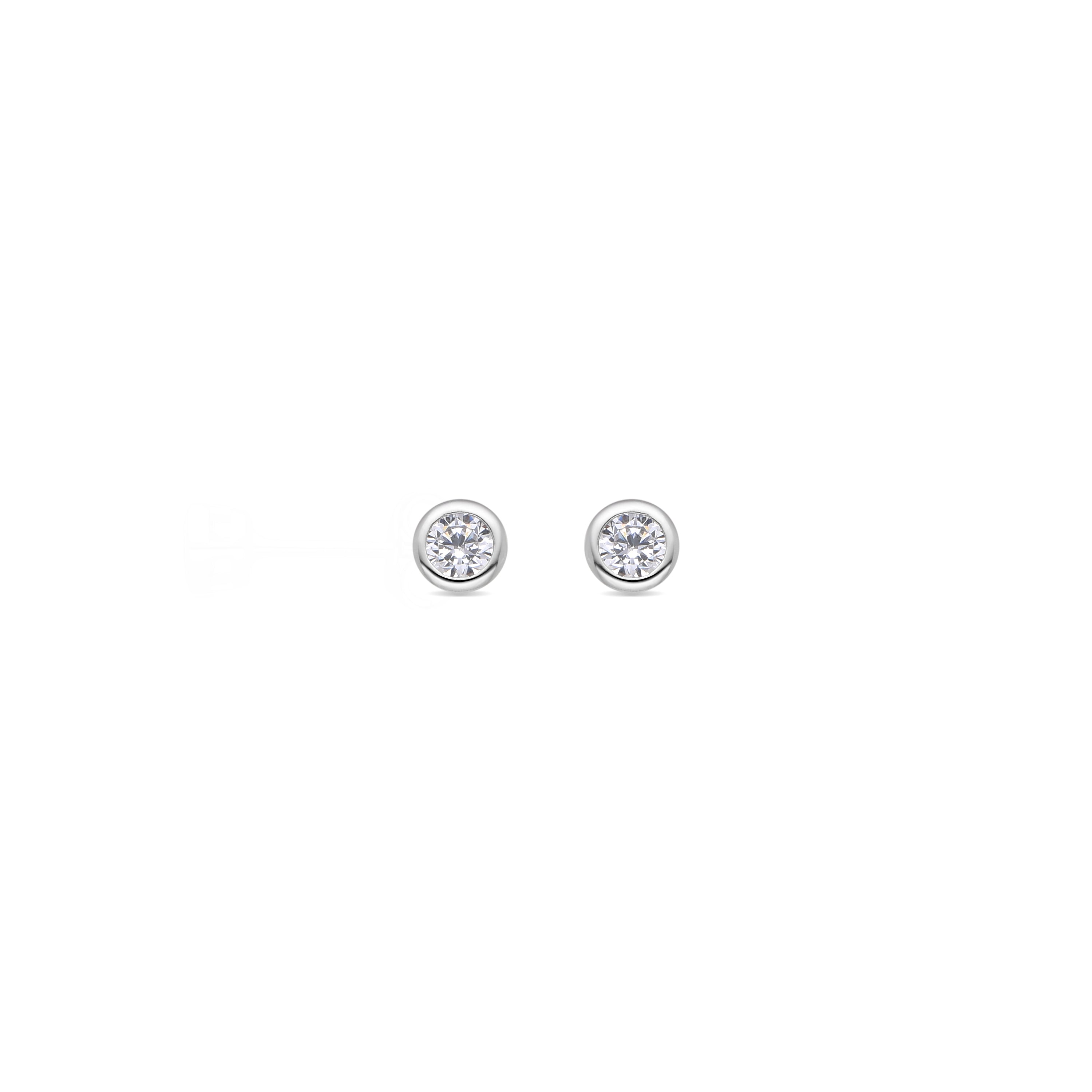 925 Sterling Silver Earrings with Rhodium-Plated Brilliant Zirconia - Ifrea