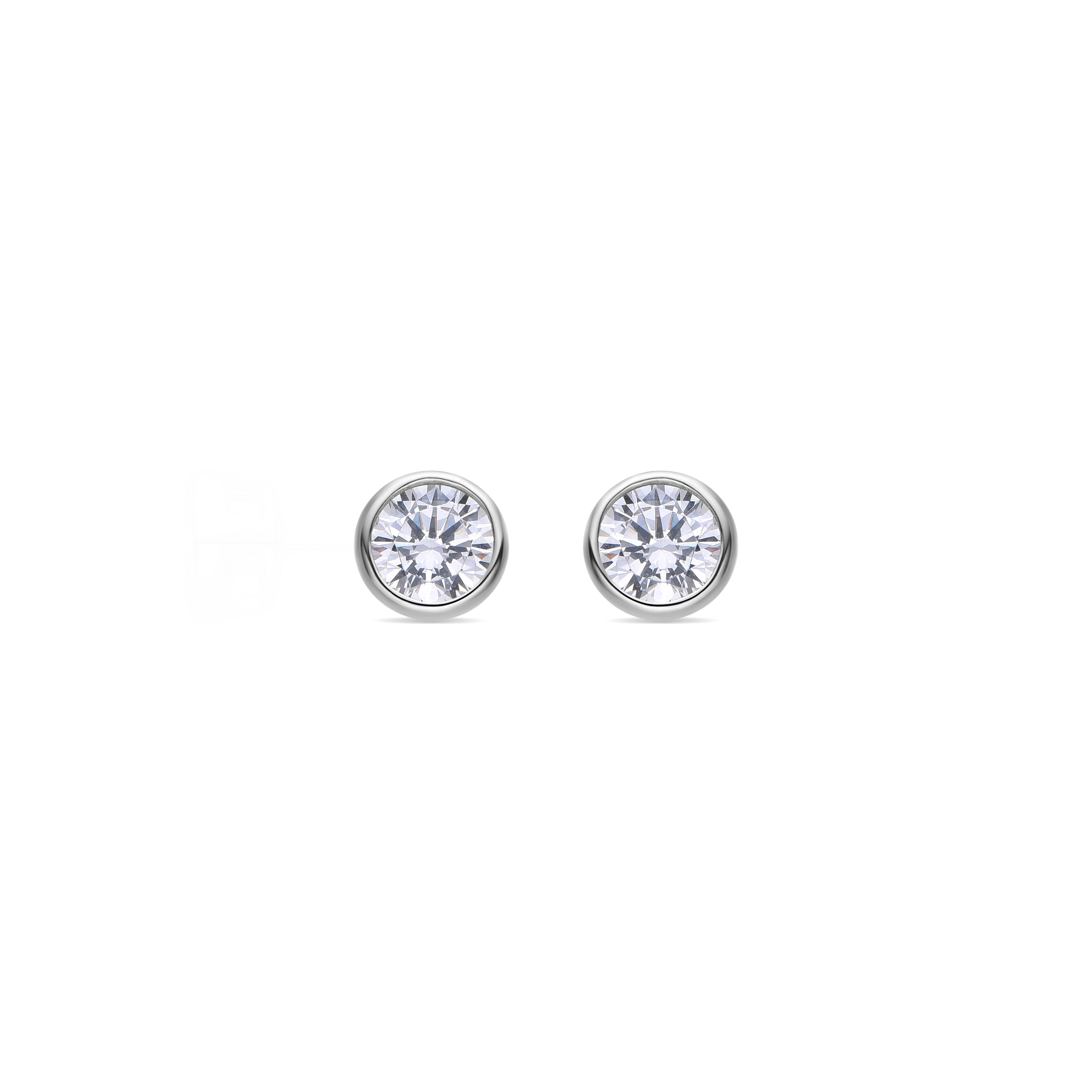Pendientes de Plata de Ley 925 con Circonita Brillante acabados en rodio - Redder