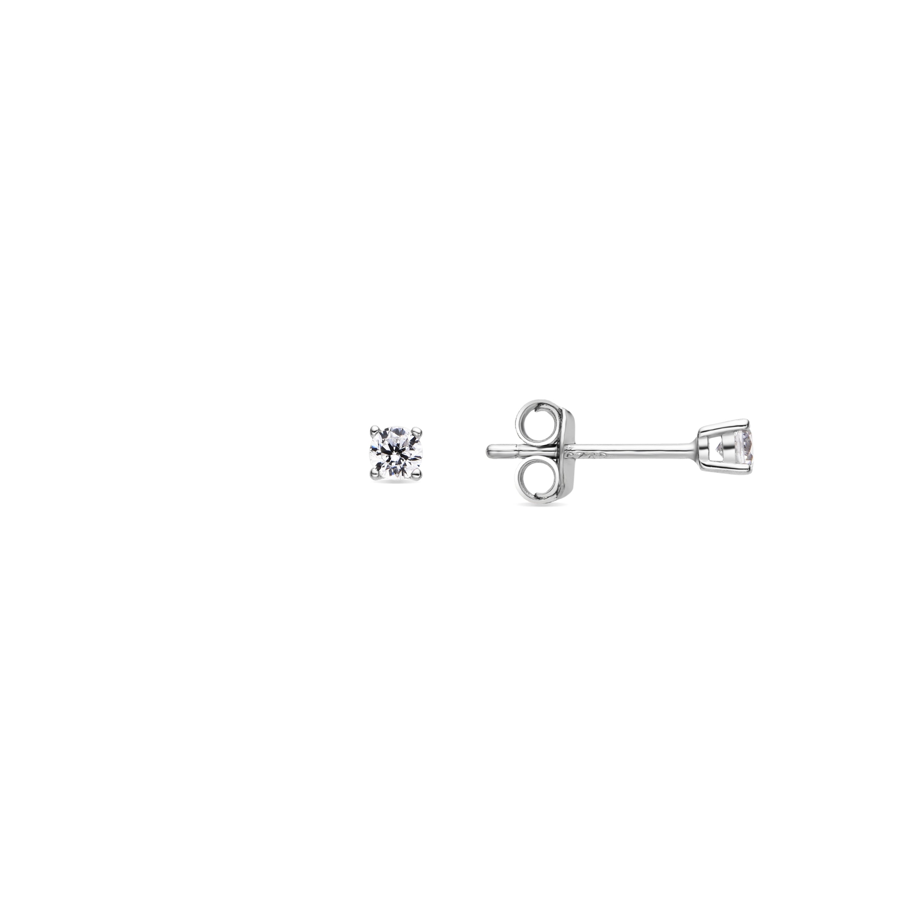 Pendientes de Plata de Ley 925 con Circonita Brillante acabado Rodio - Kyoro
