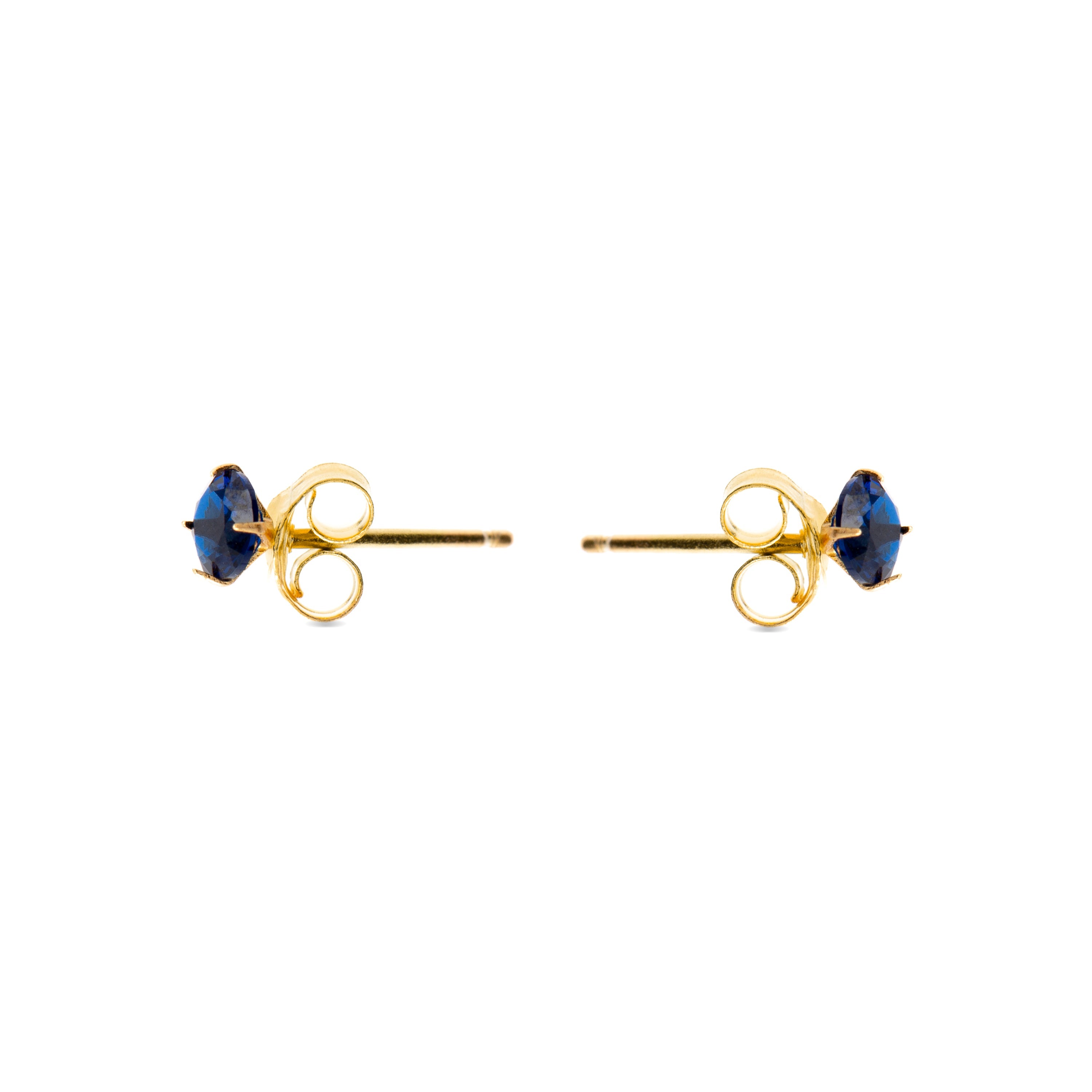 925 Sterling Silver Earrings with Hydrothermal Quartz Blue Topaz finished in 18K Yellow Gold - Otieno