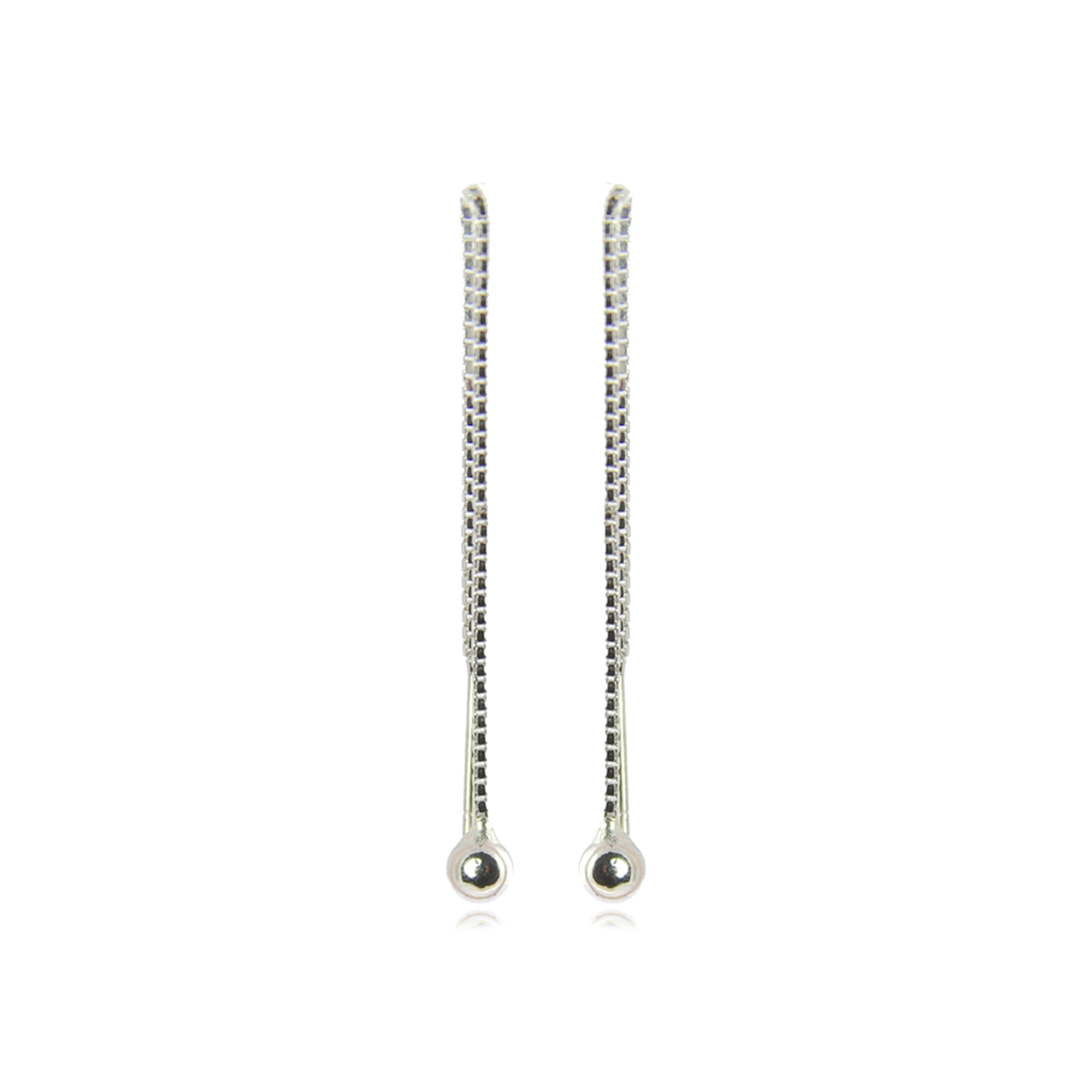 925 Sterling Silver Earrings with Rhodium Finish - Yedia