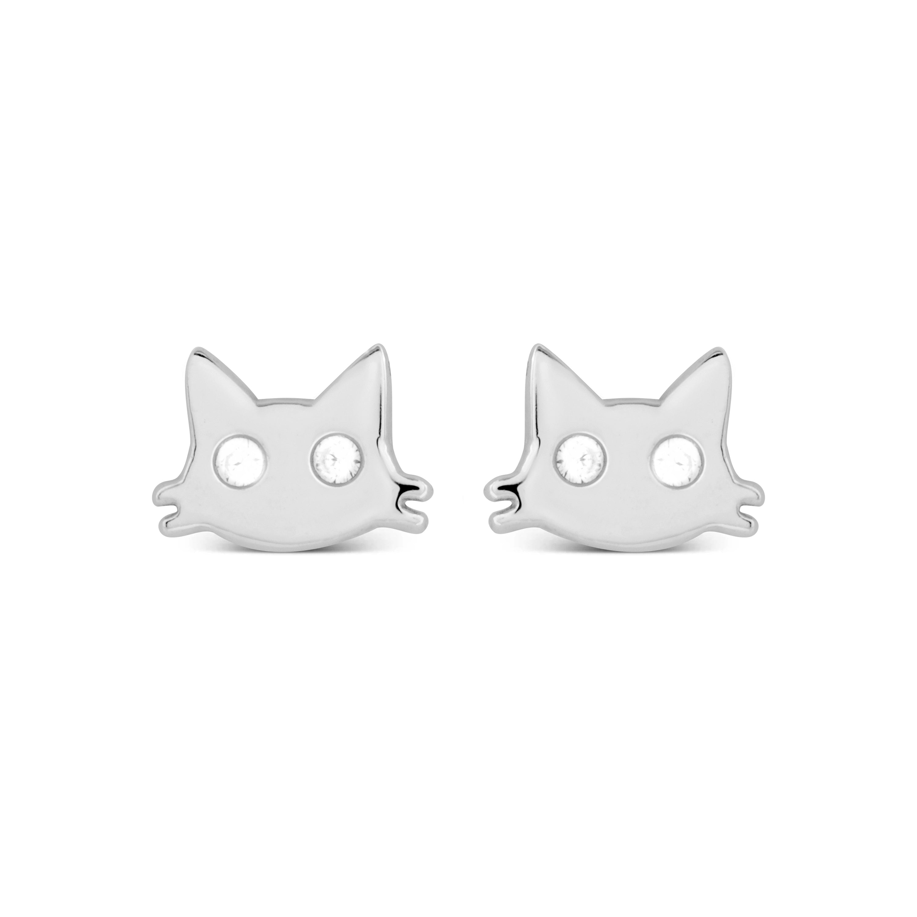925 Sterling Silver Earrings with Rhodium-Plated Brilliant Zirconia - Zohi