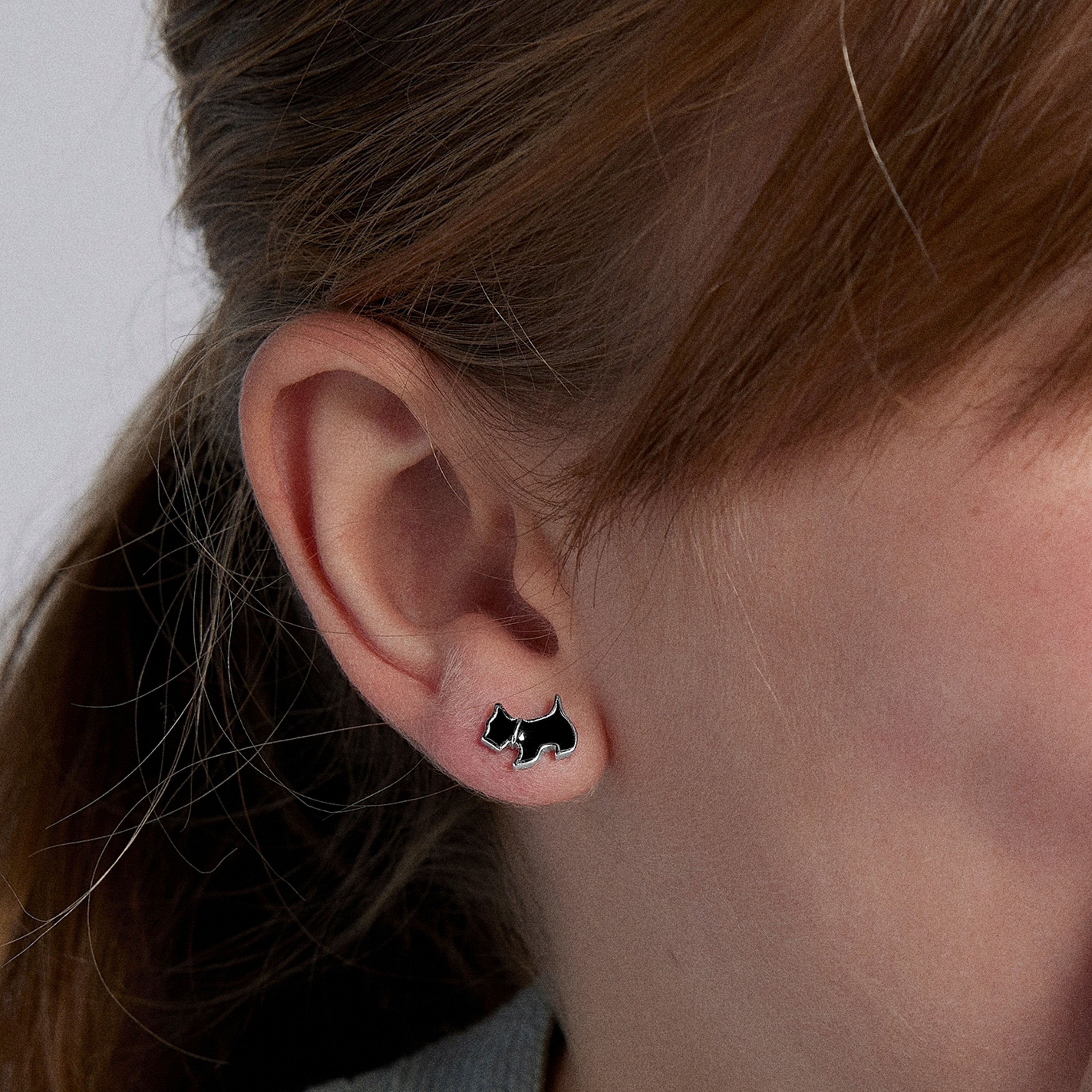 925 Sterling Silver Earrings with Rhodium Finish - Trompik