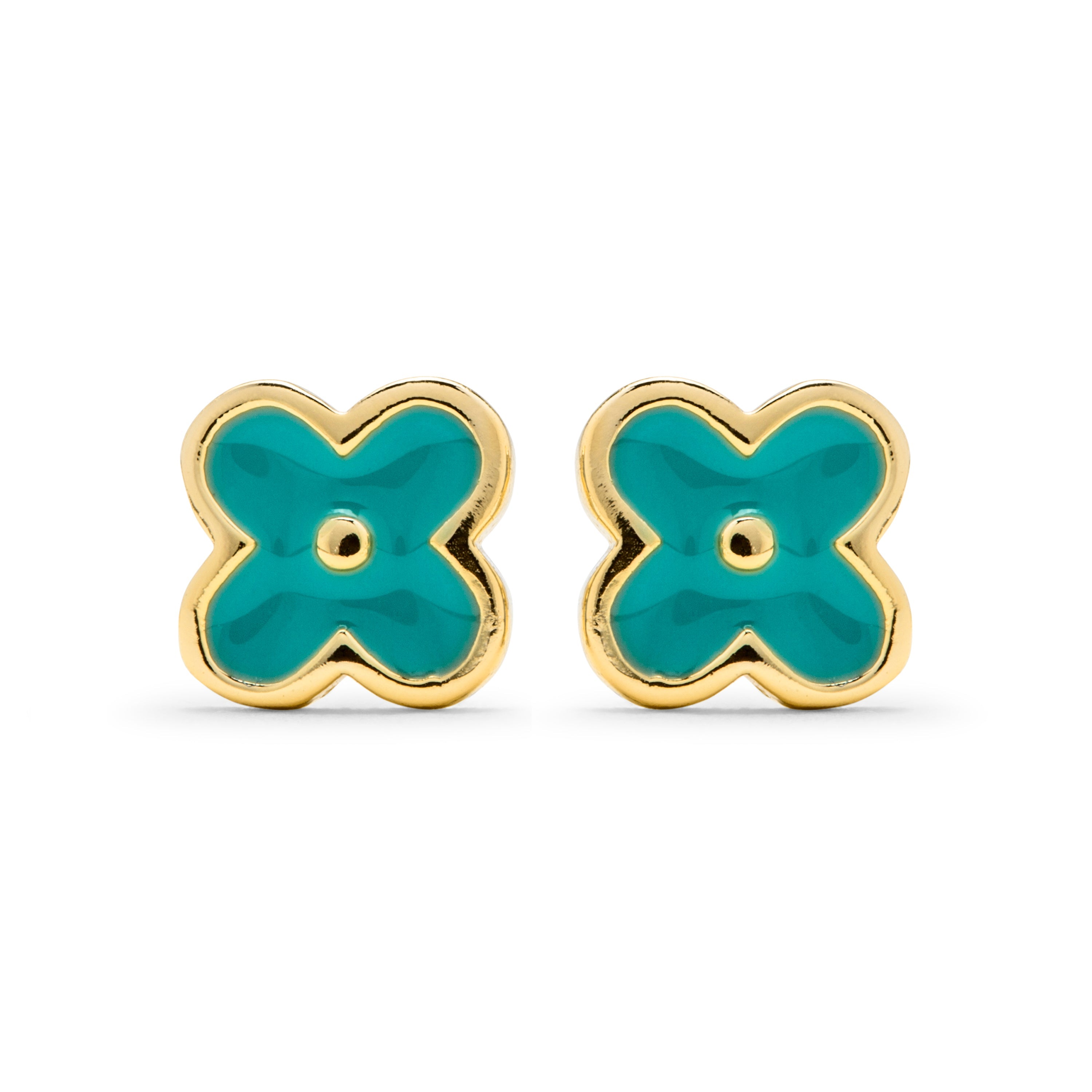 Pendientes de Plata de Ley 925 acabados en oro amarillo 18K - Yeakai