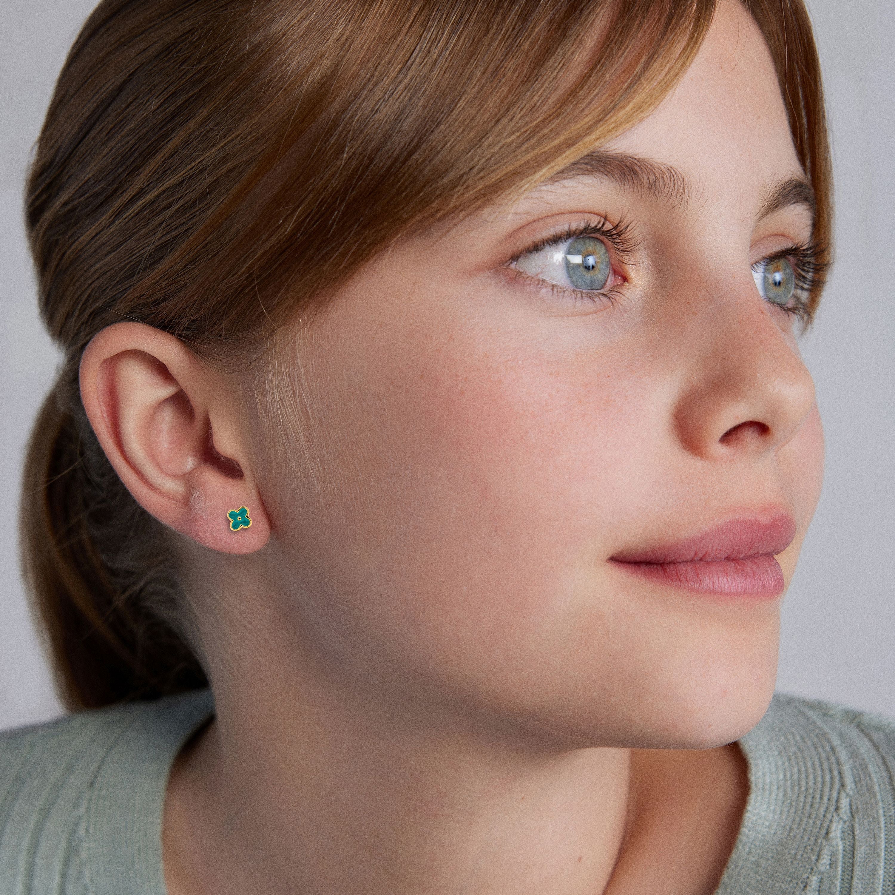 Pendientes de Plata de Ley 925 acabados en oro amarillo 18K - Yeakai