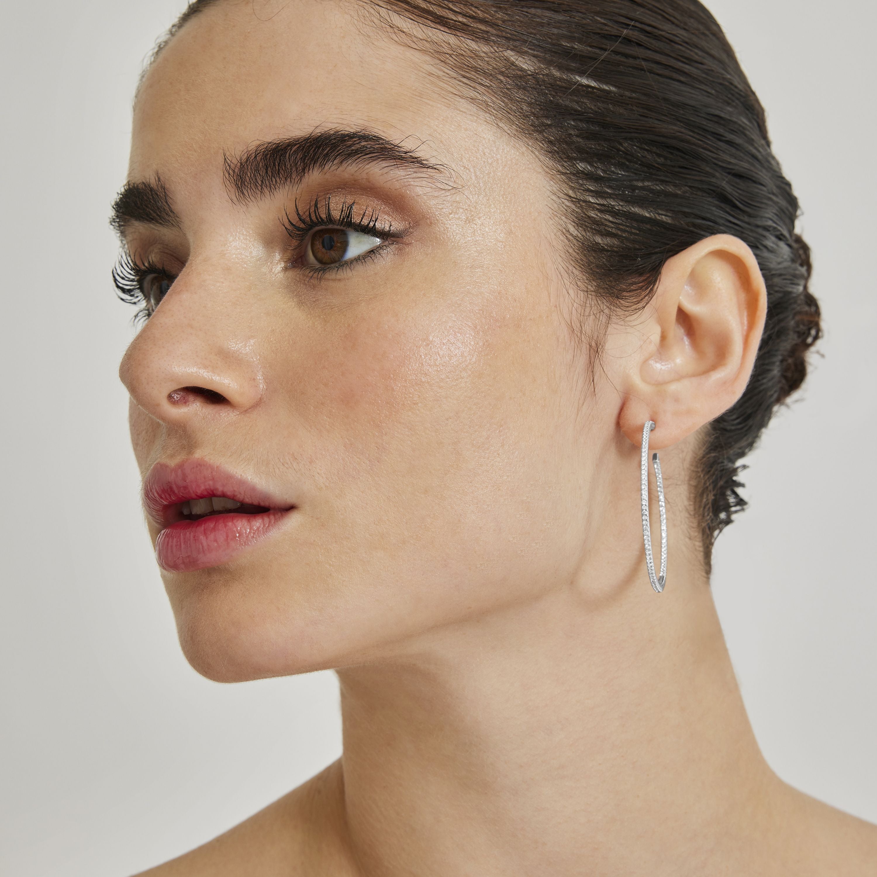 925 Sterling Silver Earrings with Rhodium-Plated Brilliant Zirconia - Xoma