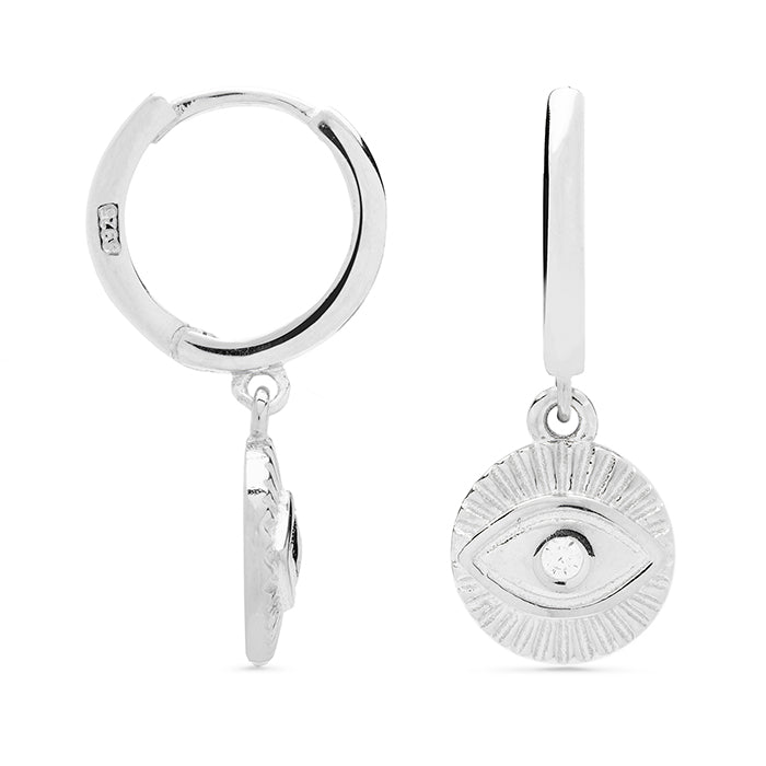 925 Sterling Silver Earrings with Rhodium-Plated Brilliant Zirconia - Lyphie