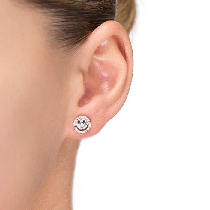 Pendientes de Plata de Ley 925 con Circonita Brillante acabados en rodio - Ceolald