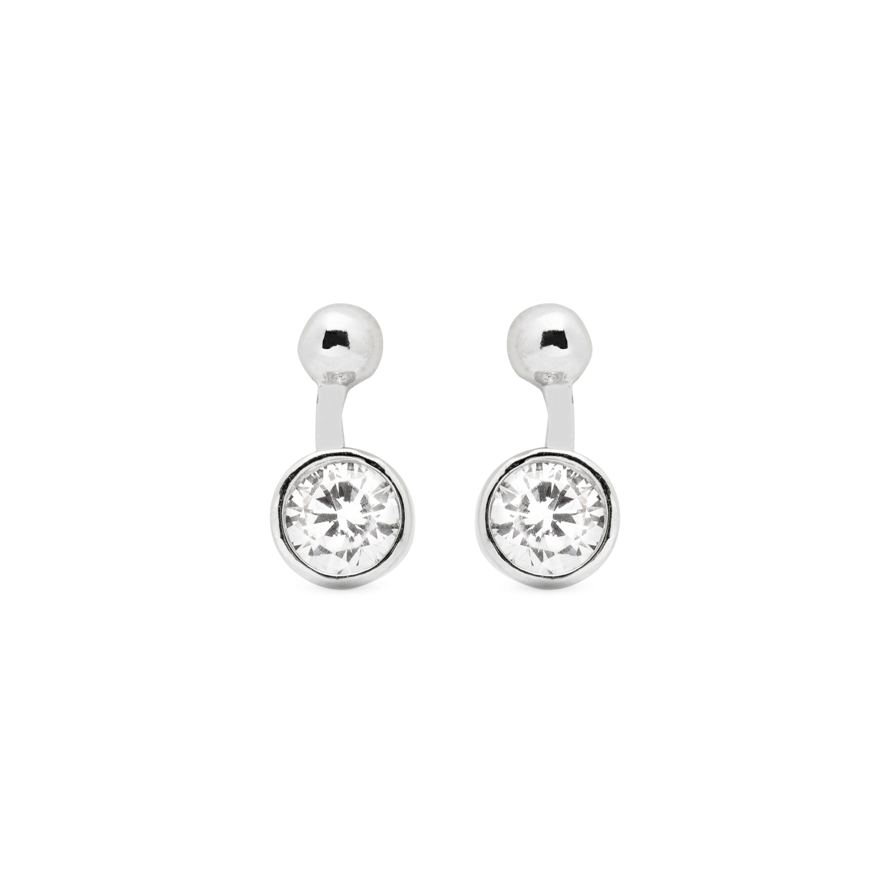 Pendientes de Plata de Ley 925 con Circonita Brillante acabados en rodio - Wigadel