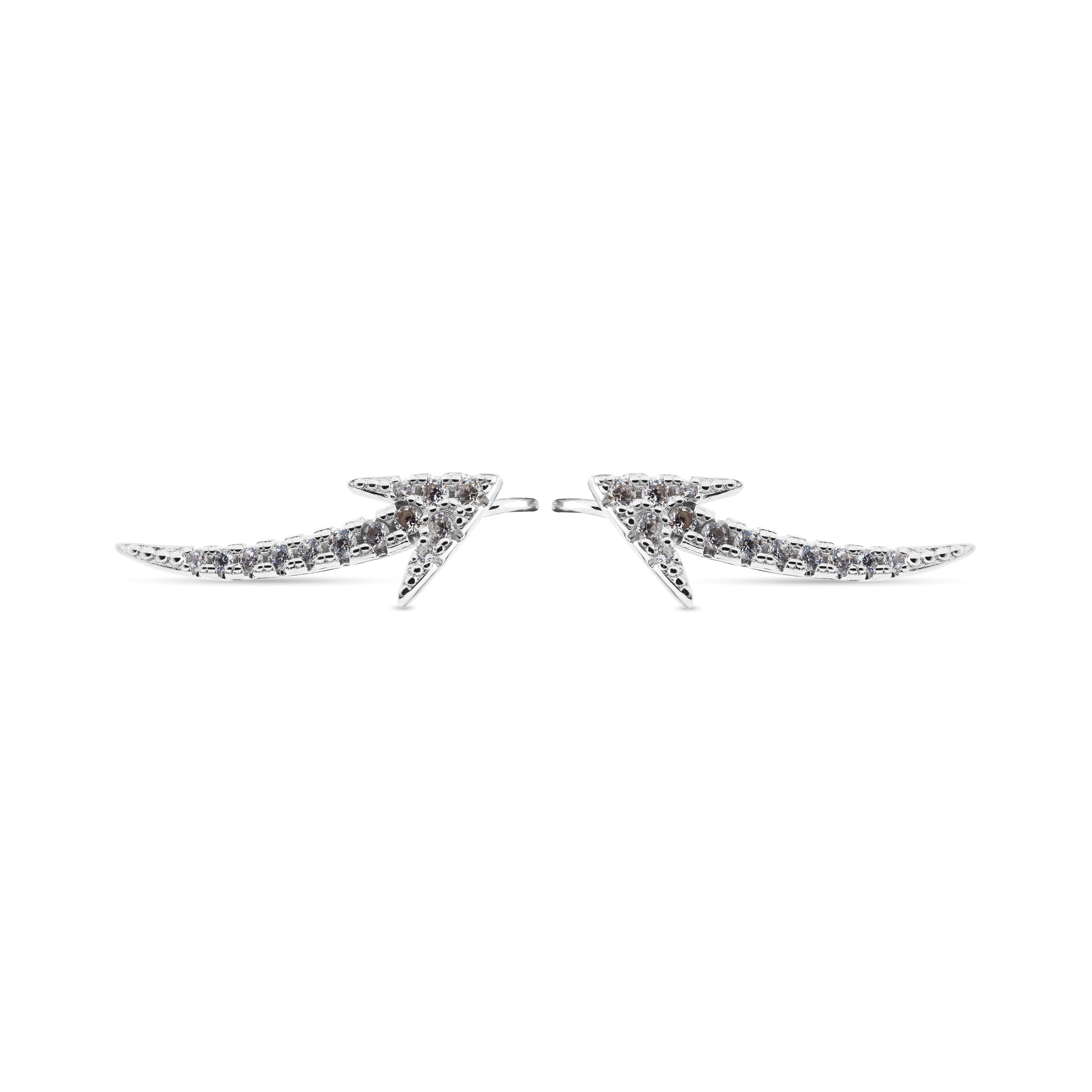 Pendientes de Plata de Ley 925 con Circonita Brillante acabados en rodio - Seanmae
