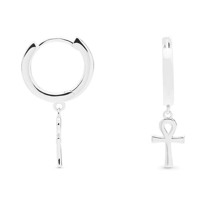 925 Sterling Silver Earrings with Rhodium Finish - Dun