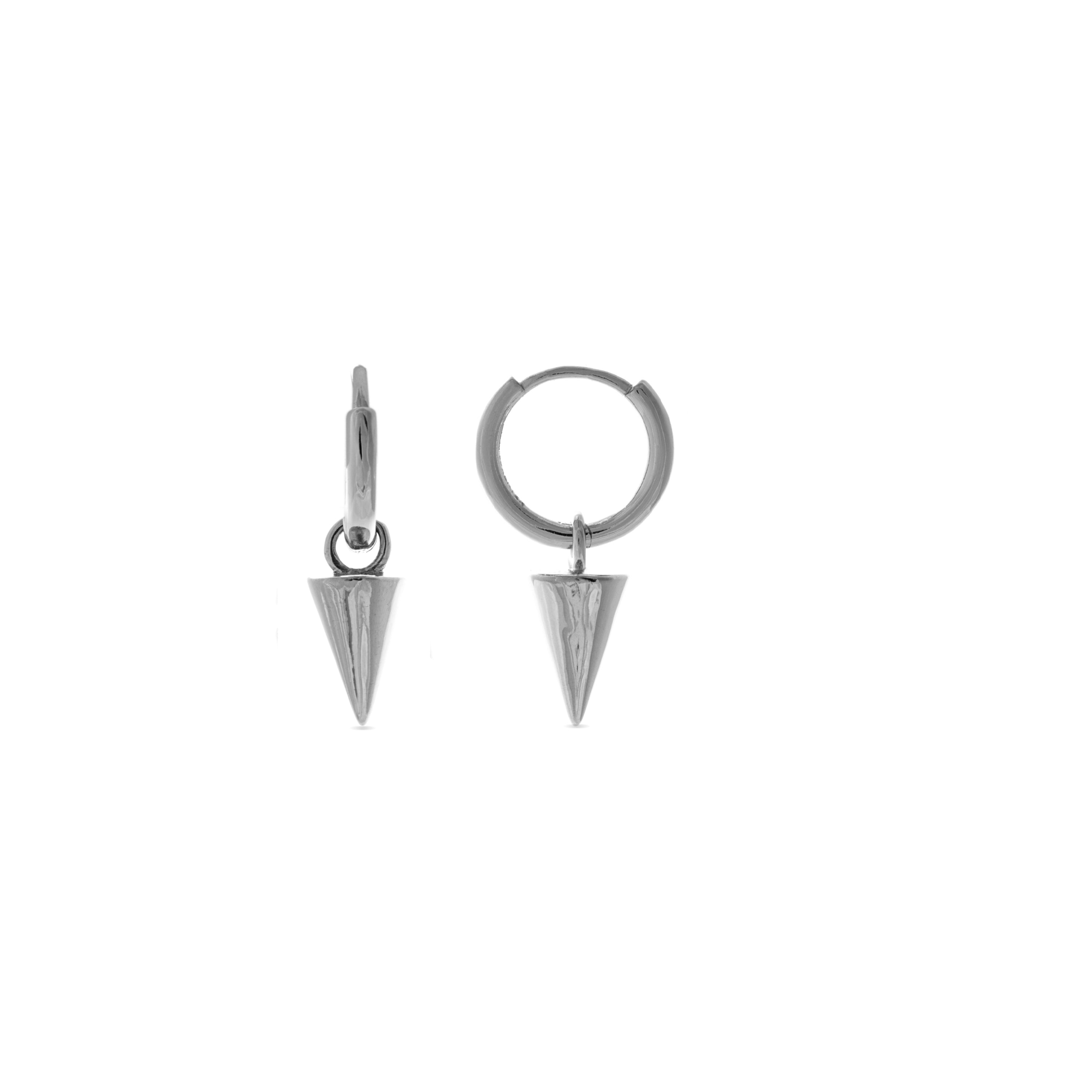 925 Sterling Silver Earrings with Rhodium Finish - Lasse